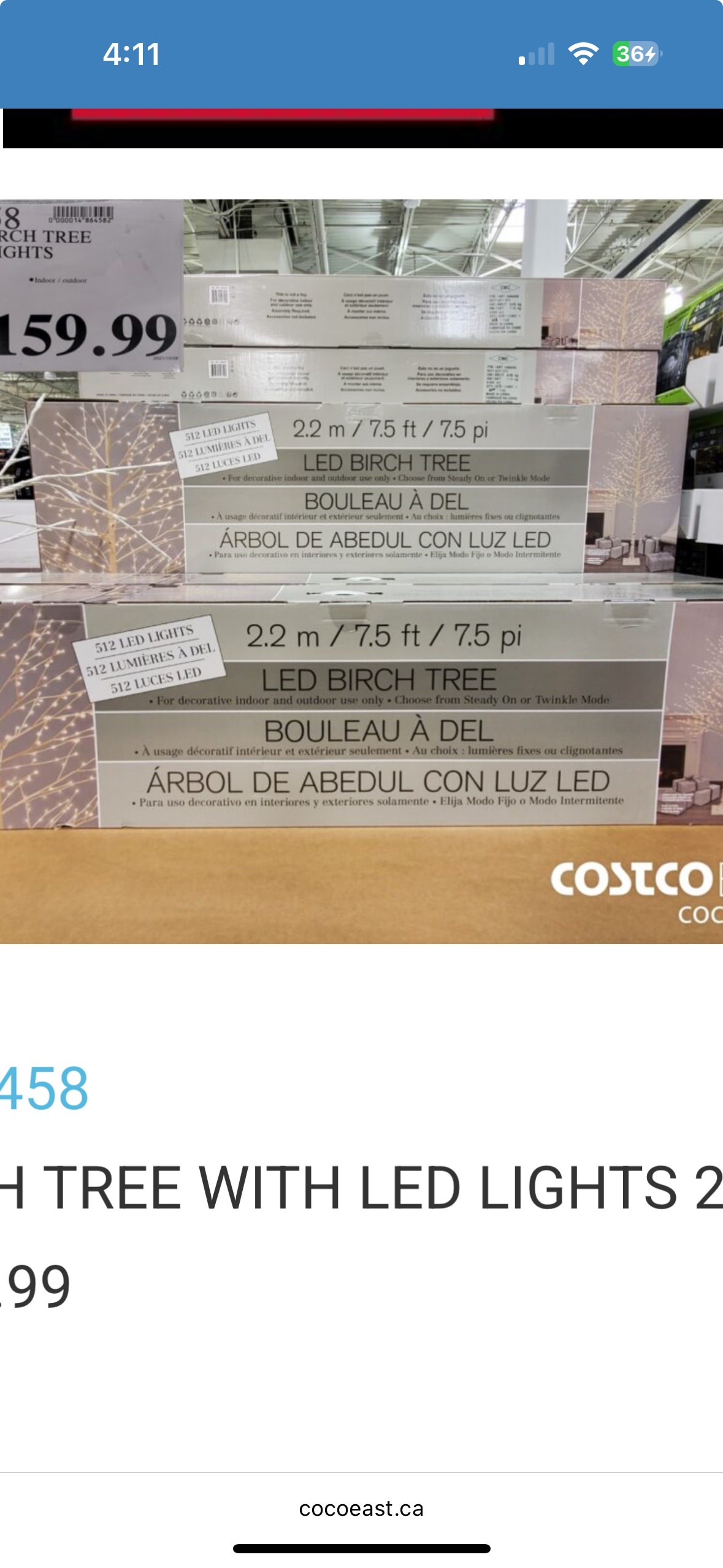 Costco LED Birch Tree – (7.2 ft) – Indoor/Outdoor – 512 LEDs - photo 3