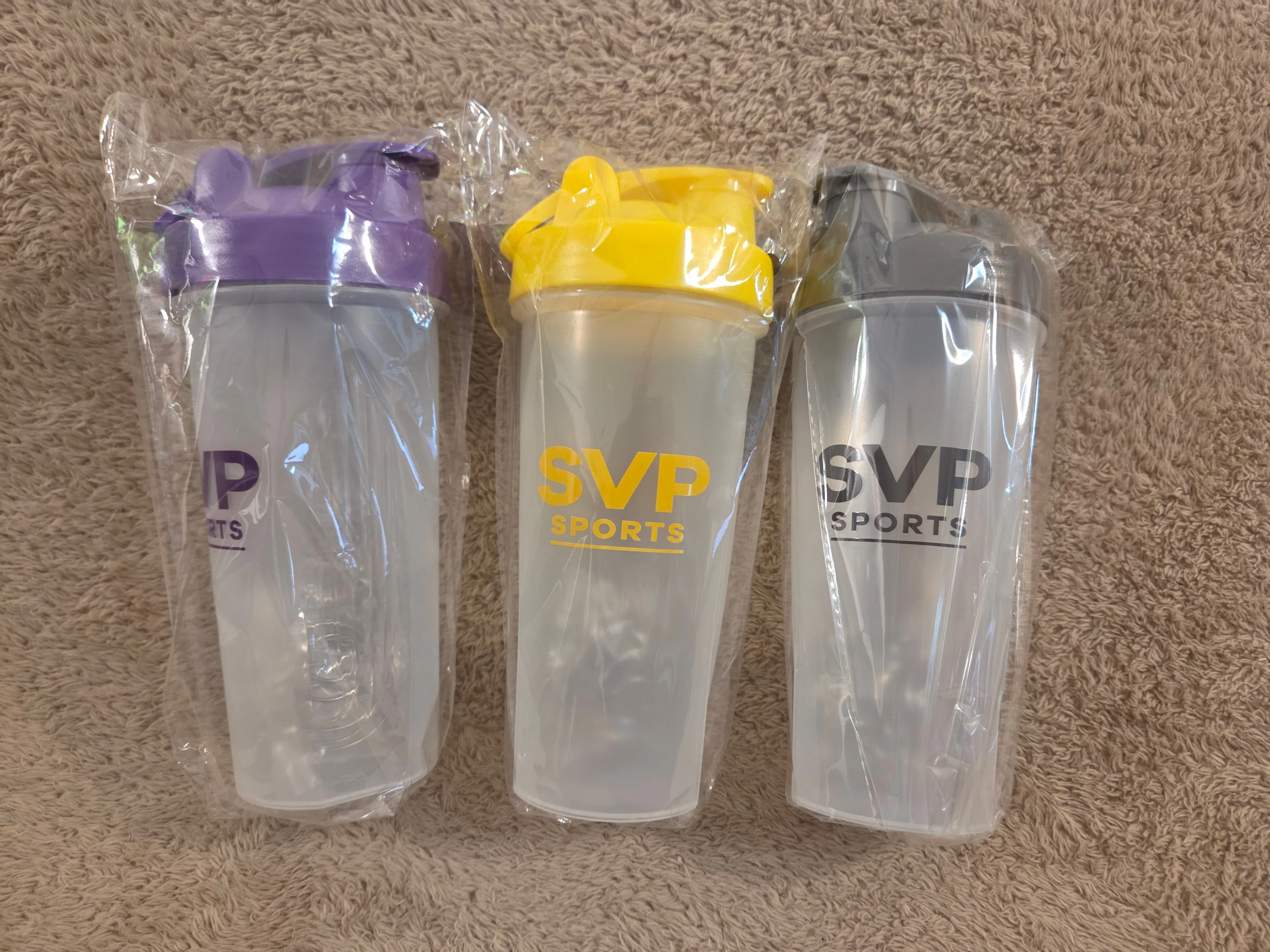 SVP Sports Protein Shaker Bottles 700 ml – New, Set of 3
