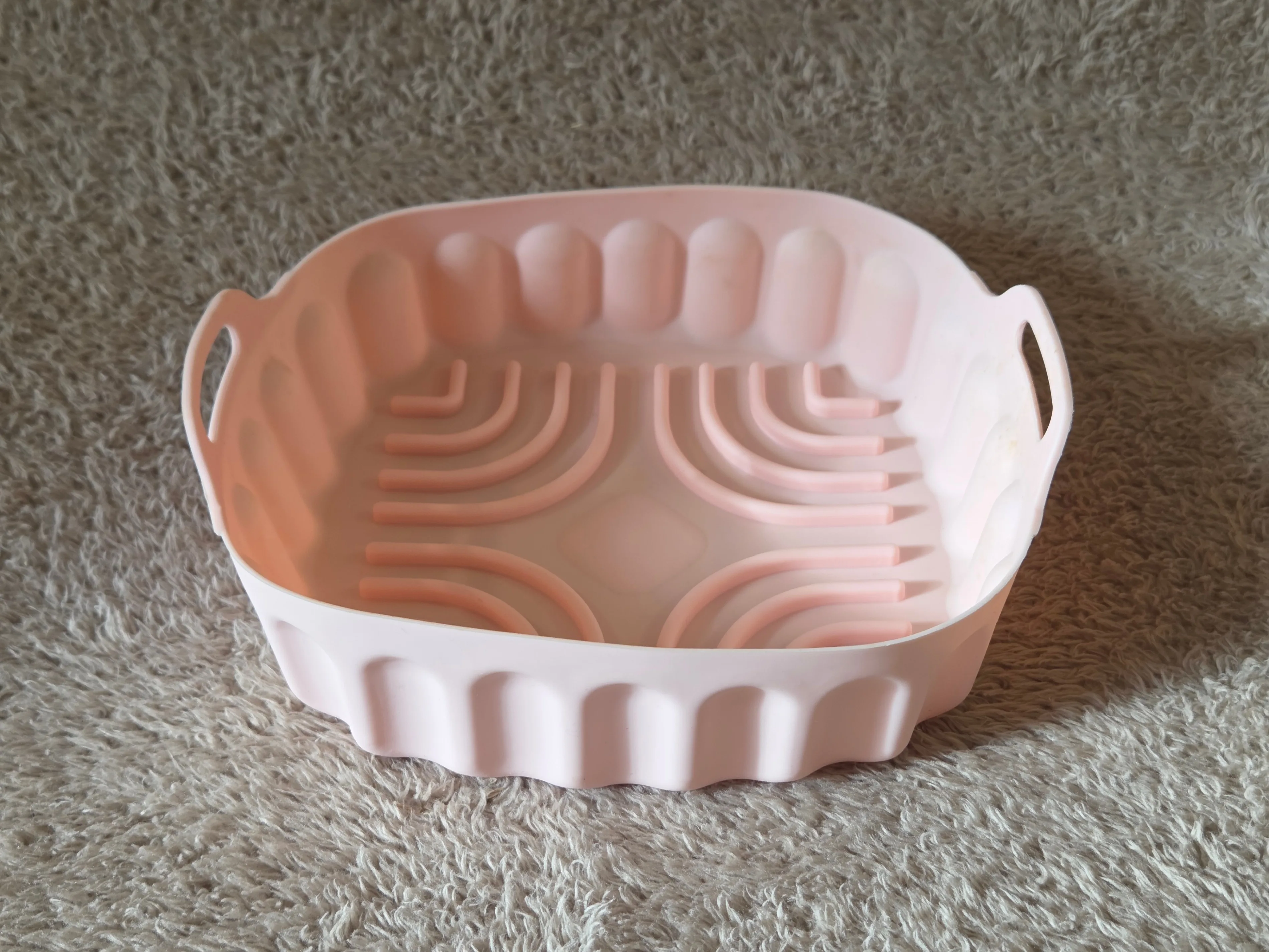 Silicone Air Fryer Liner – Square, 8 in, Pink