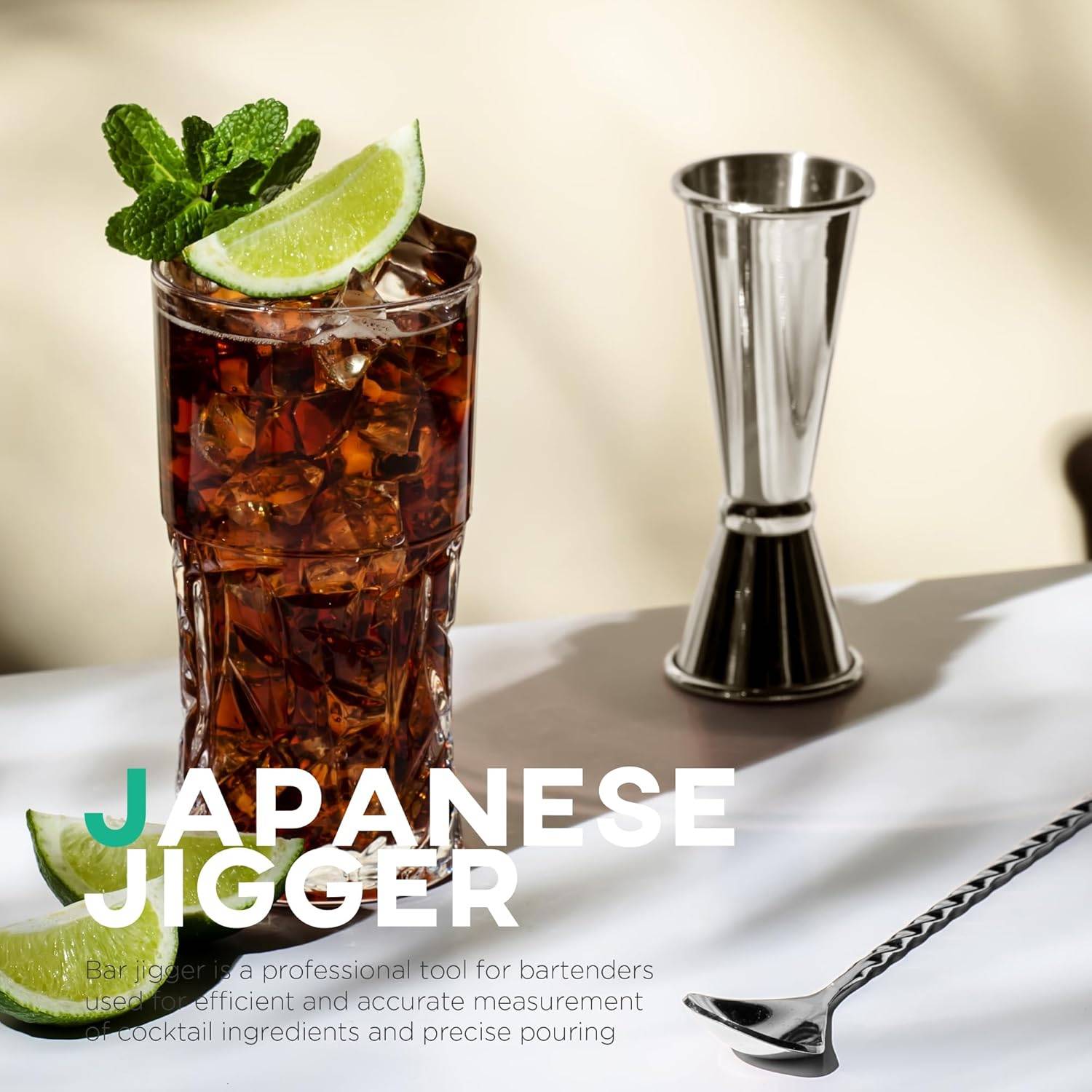 HOMESTIA Japanese Double Jigger 1oz/2oz, Like New