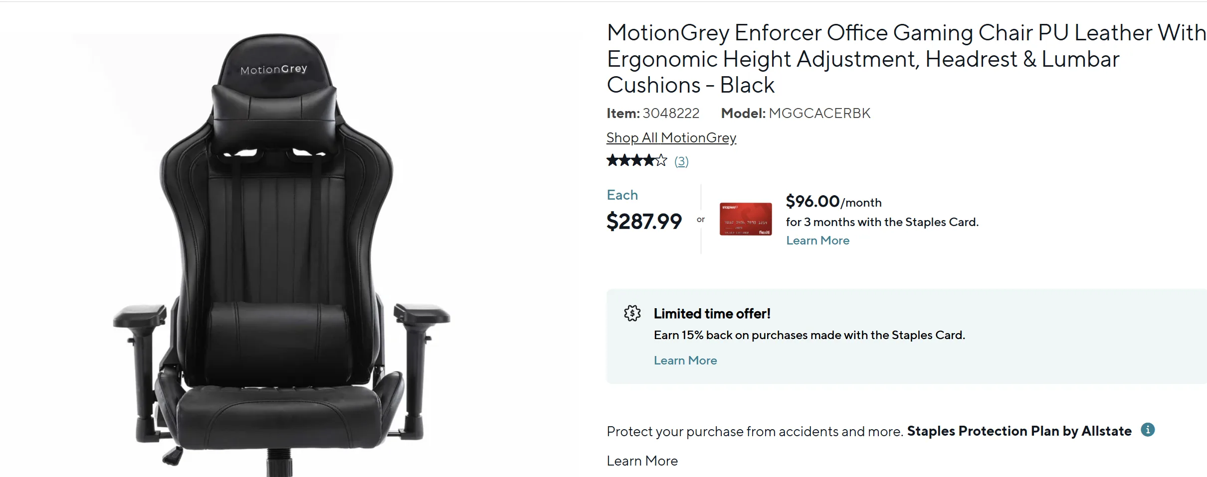 MotionGrey Enforcer Gaming Chair image indicator(5)