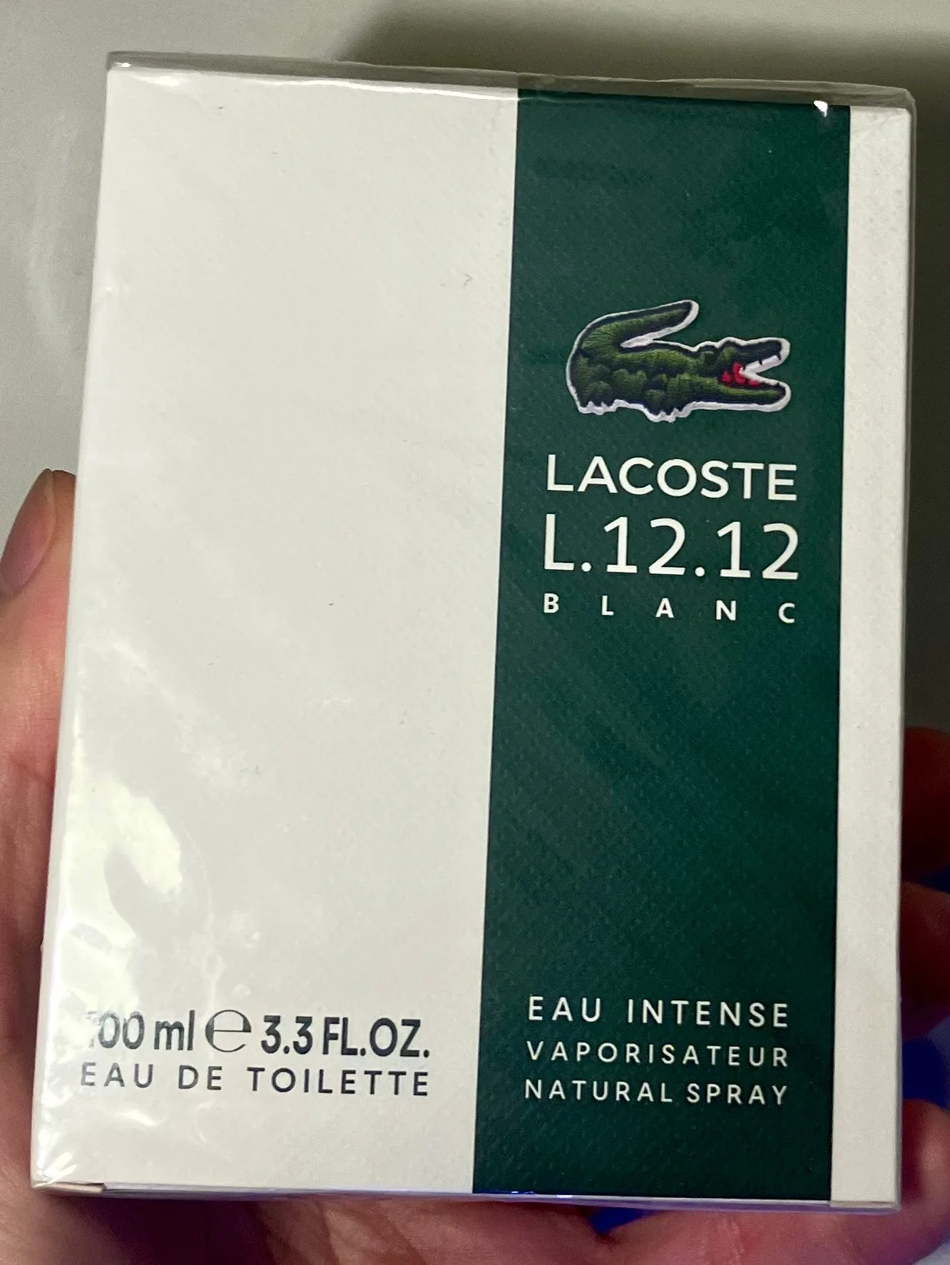 Lacoste L.12.12 Blanc Eau Intense 100 mL — New & Sealed