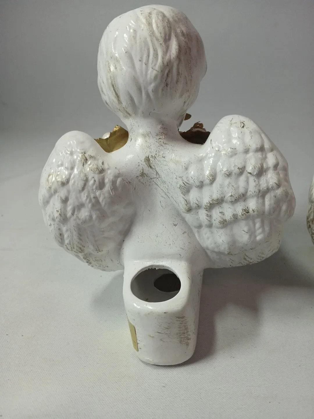 1994 vintage ceramic angels cherubs "you're an angel" candle image indicator(5)