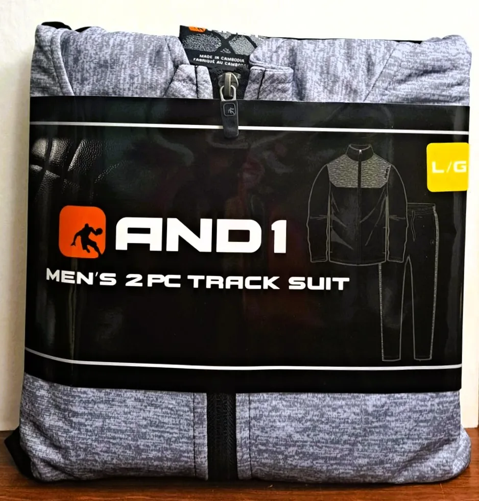 Men's New Full Zip Up Jacket & Drawstring Pants 2-Piece Set