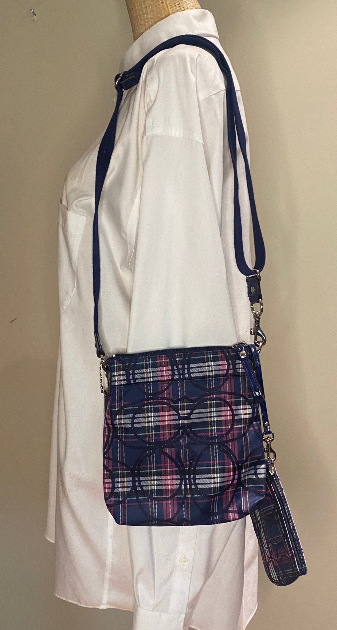Coach Poppy Tartan Plaid Handbag Swingpack and Wristlet - photo 3