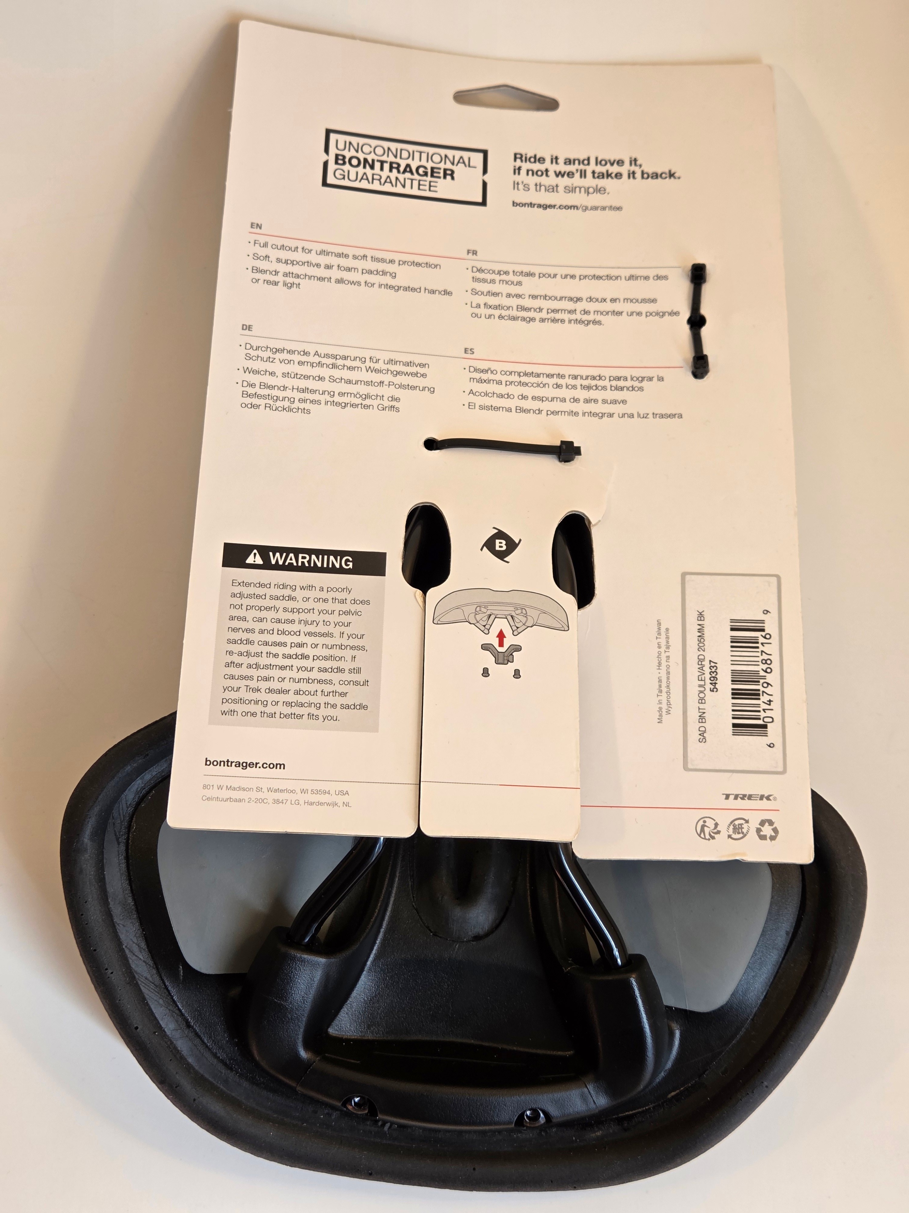 Bontrager Boulevard Comfort Saddle 205mm – New - photo 3