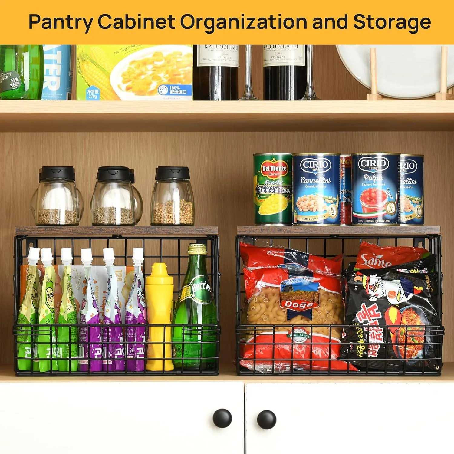 Wetheny 2-Piece Metal Fruit & Vegetable Storage Baskets – Matte image indicator(7)