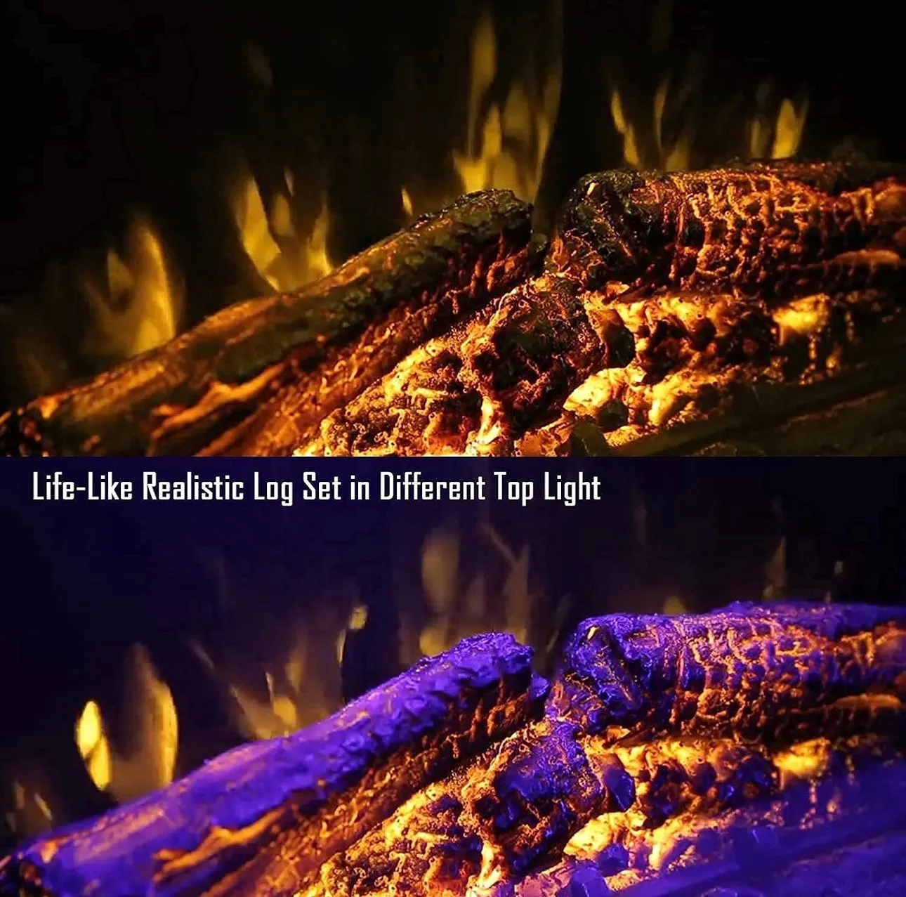 Electric Fireplace Retro Recessed Fireplace Heater Remote/Timer image indicator(6)