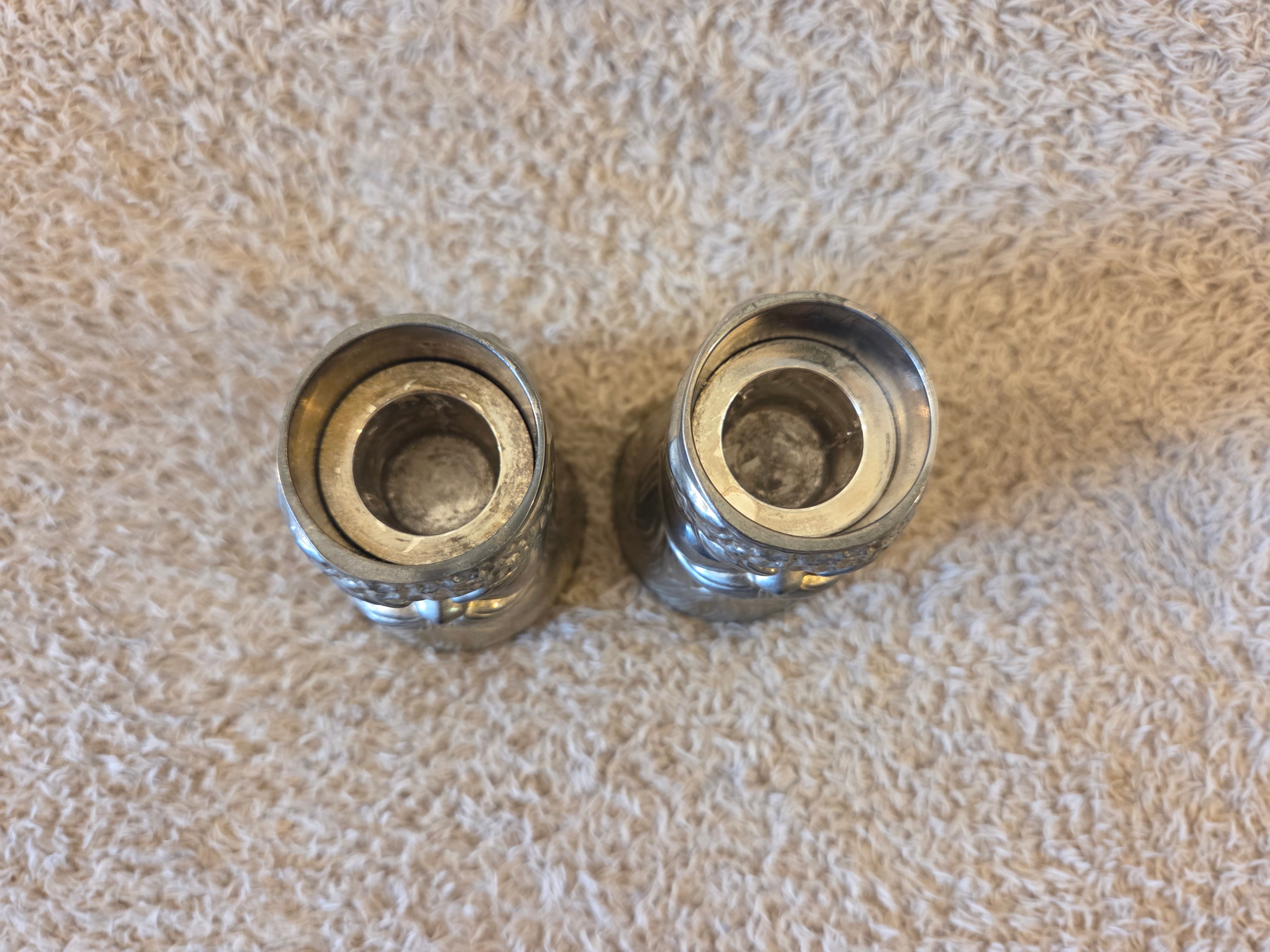 Vintage Pewter Santa Taper Candle Holders – Pair - photo 5