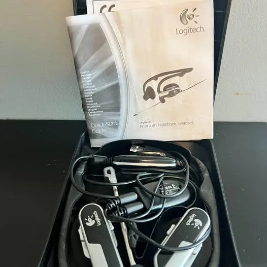 Logitech Premium Notebook Silver/Black Neckband Headset thumbnail