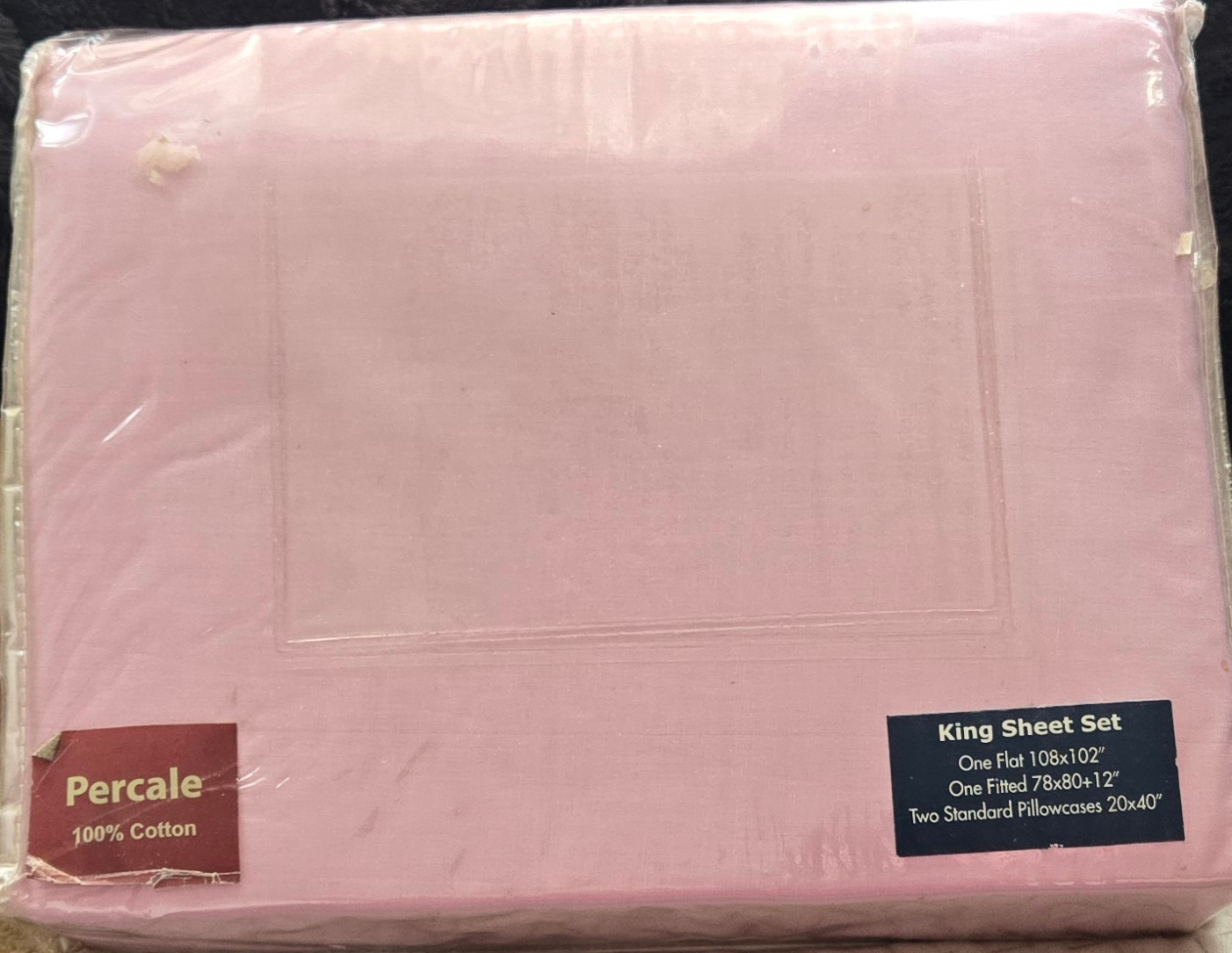 king size cotton pink bedsheet set $25