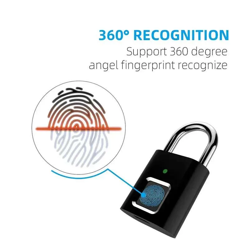 🔒 Smart Fingerprint Padlock – Keyless, Secure & Fast Unlock! 🔋 image indicator(4)