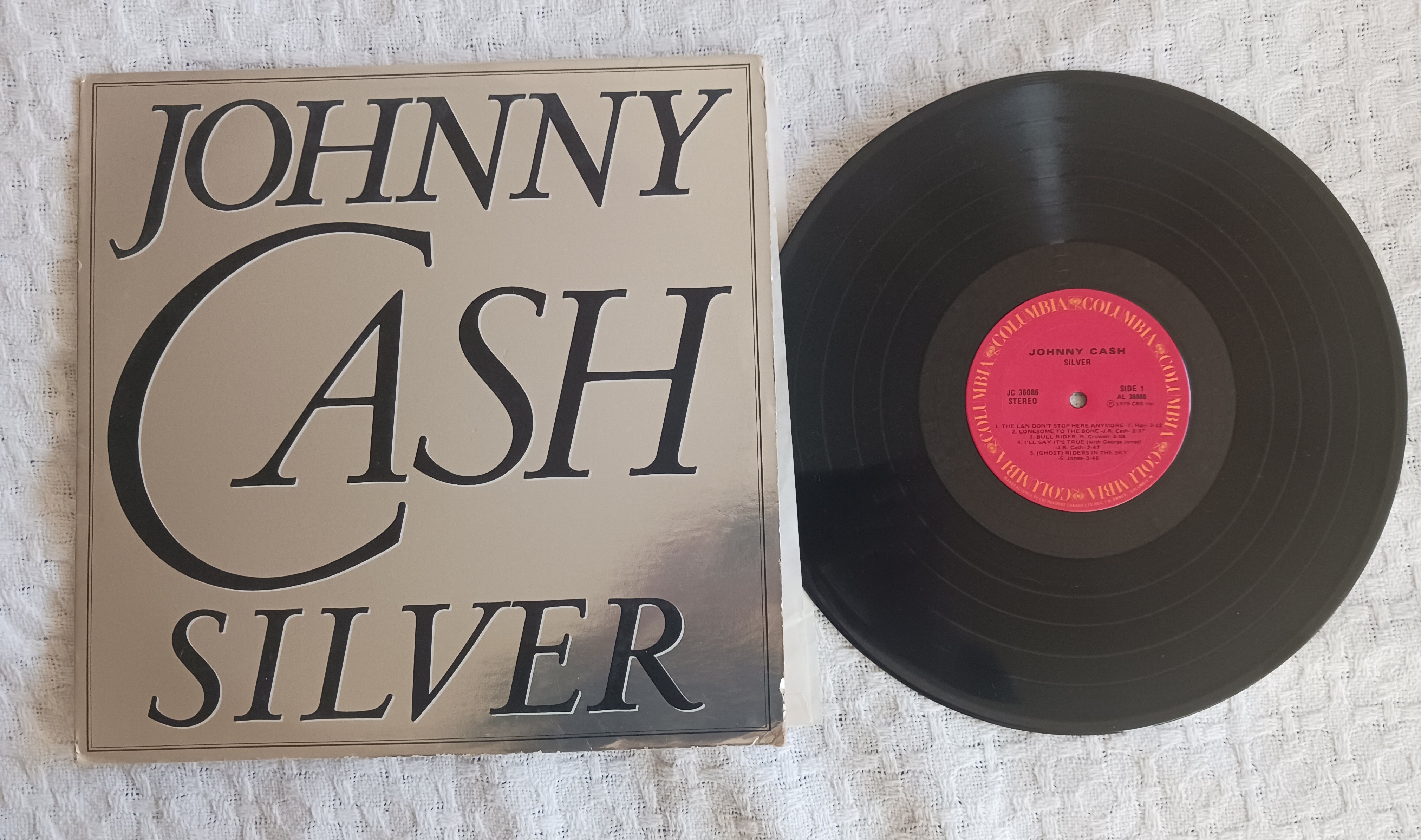Johnny Cash-SILVER Vinyl Record Vintage LP