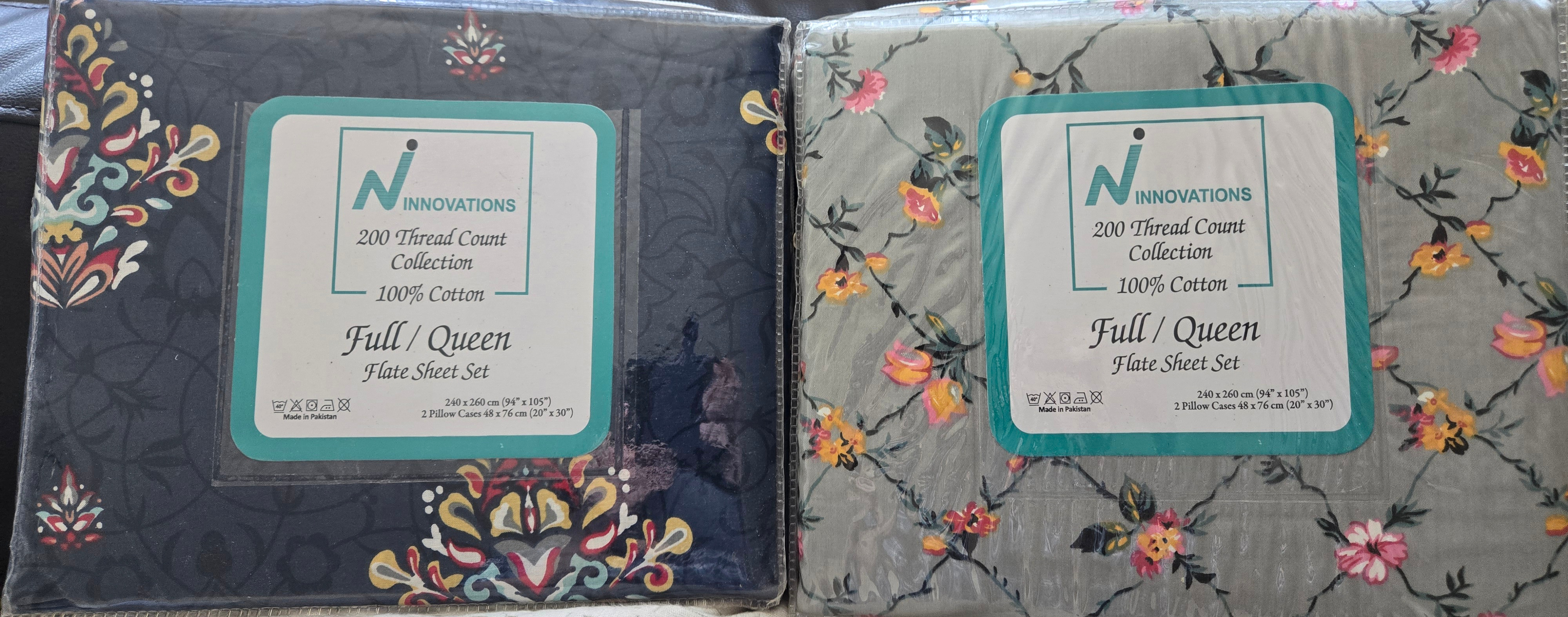 $30 for Both! Sealed Queen flat Sheet Set(no fitted sheet)