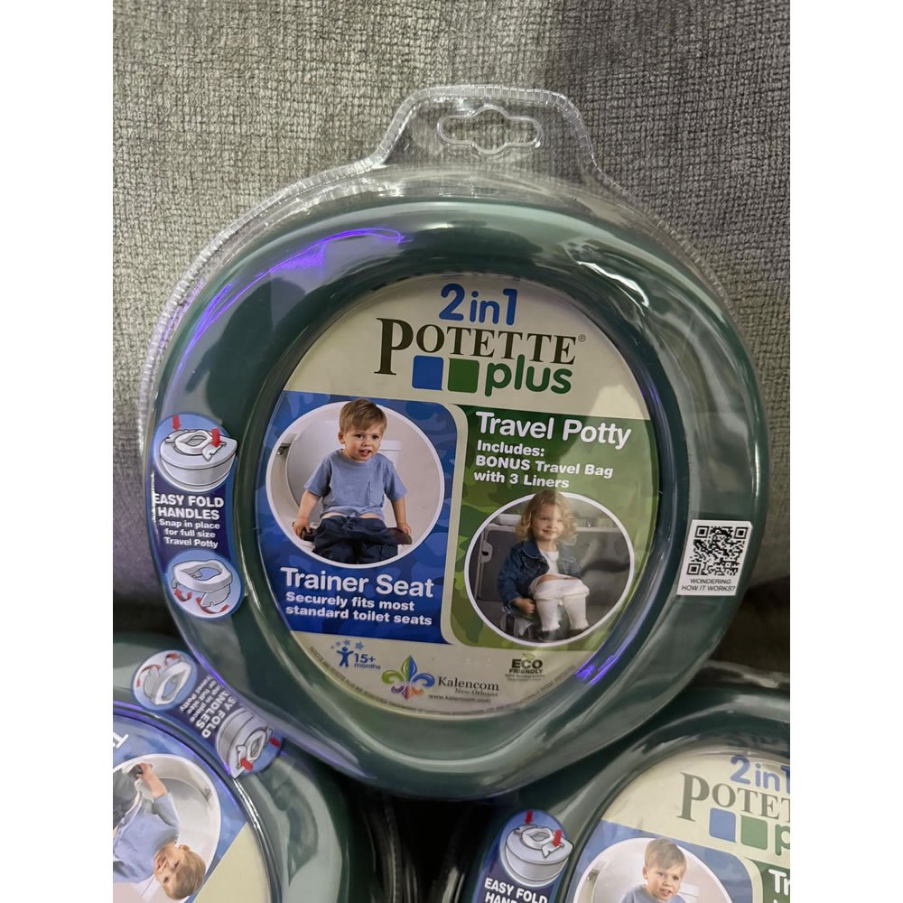 Kalencom Potette Plus 2 in 1 Travel Potty Trainer Seat, Green