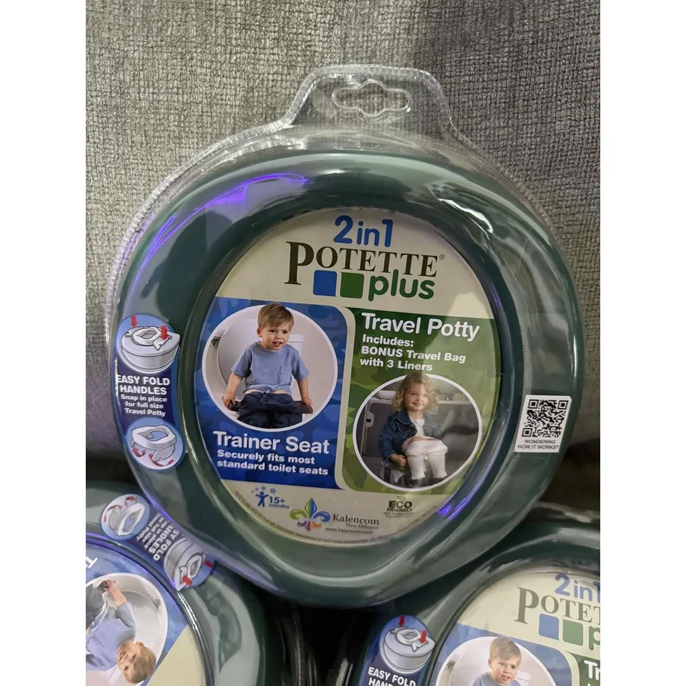 Kalencom Potette Plus 2 in 1 Travel Potty Trainer Seat, Green