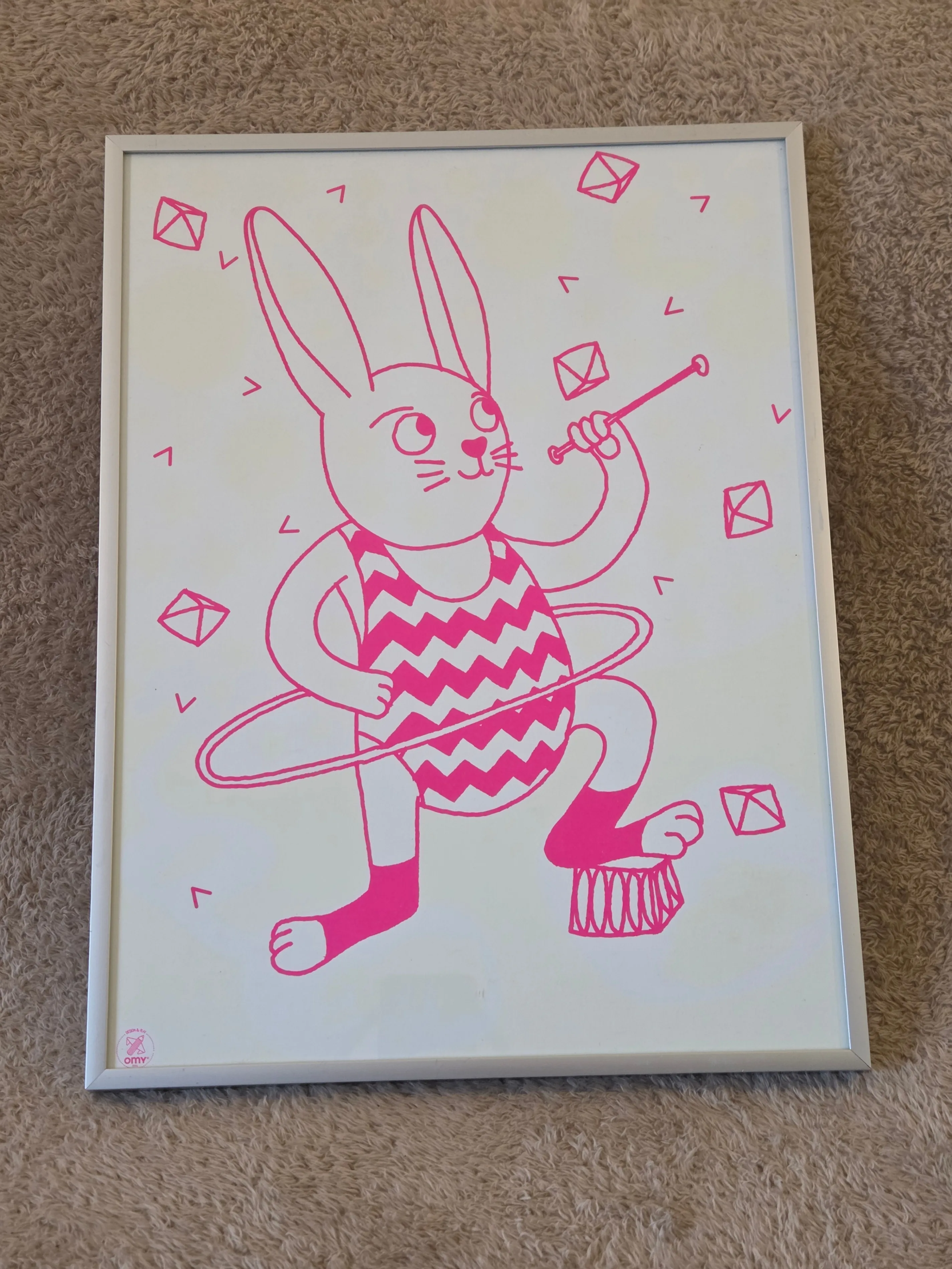 OMY Glow Poster Bunny + IKEA STRÖMBY Frame 30×40