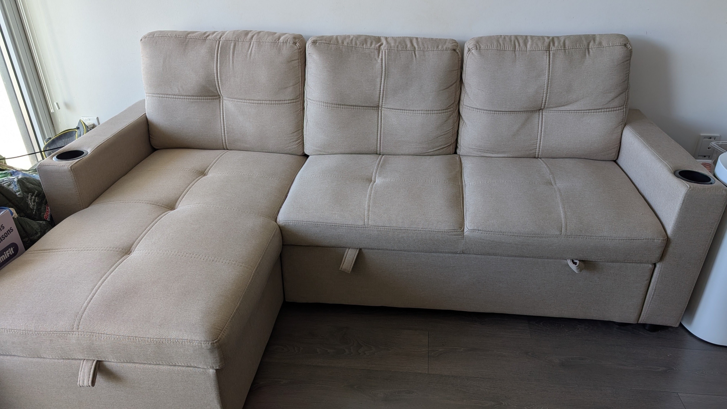 Pull Out Sofa Bed with Storage - photo 2
