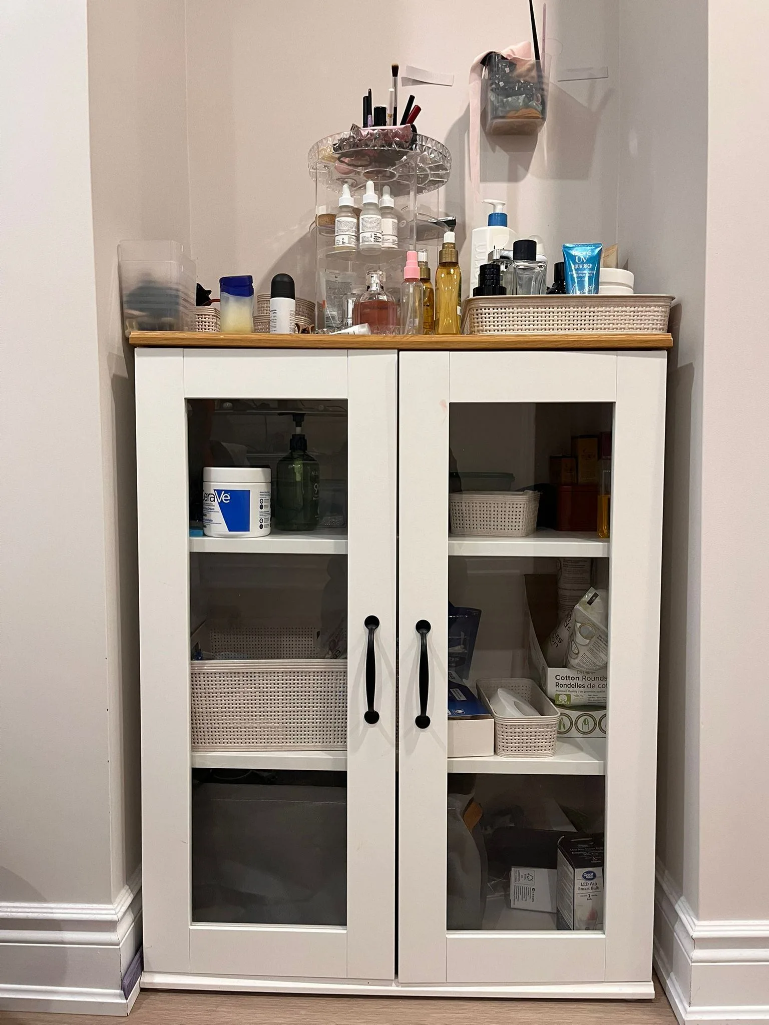 3-Tier Storage Glass Cabinet – Great Condition