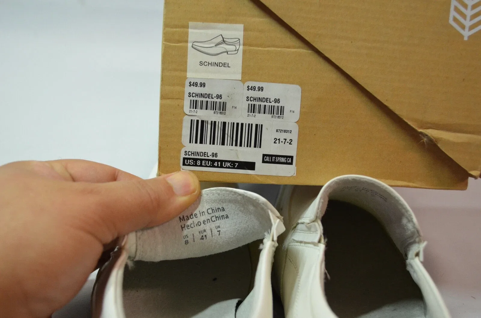 US 8 - Euro 41 Call it Spring Schindel Loafers White mens shoes image indicator(6)