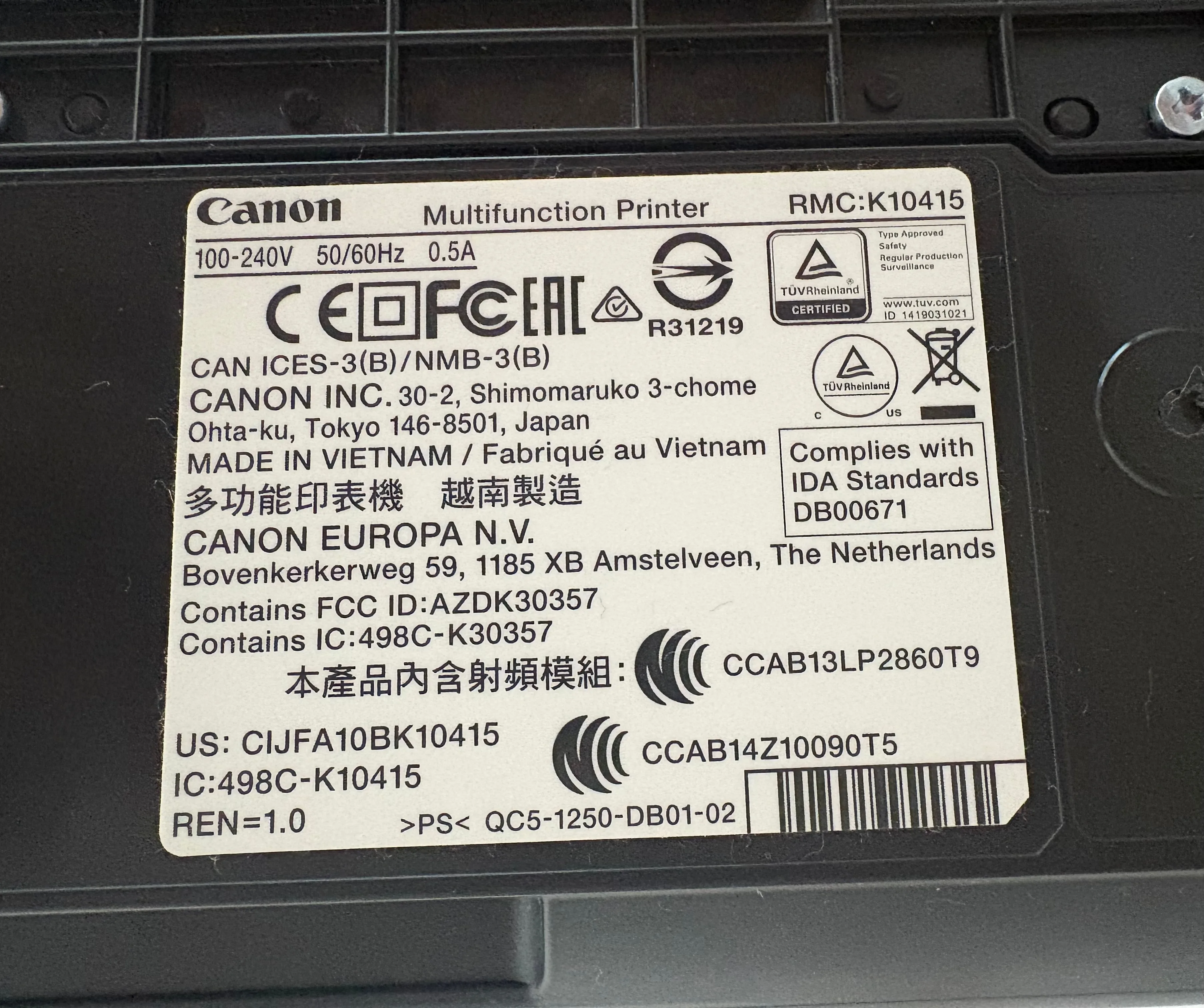 Canon K10415 printer image indicator(4)