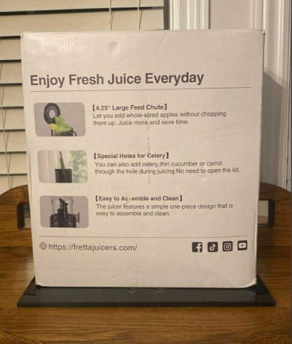 Fretta Self Feeding Slow Masticating Juicer With Large Chute - photo 2