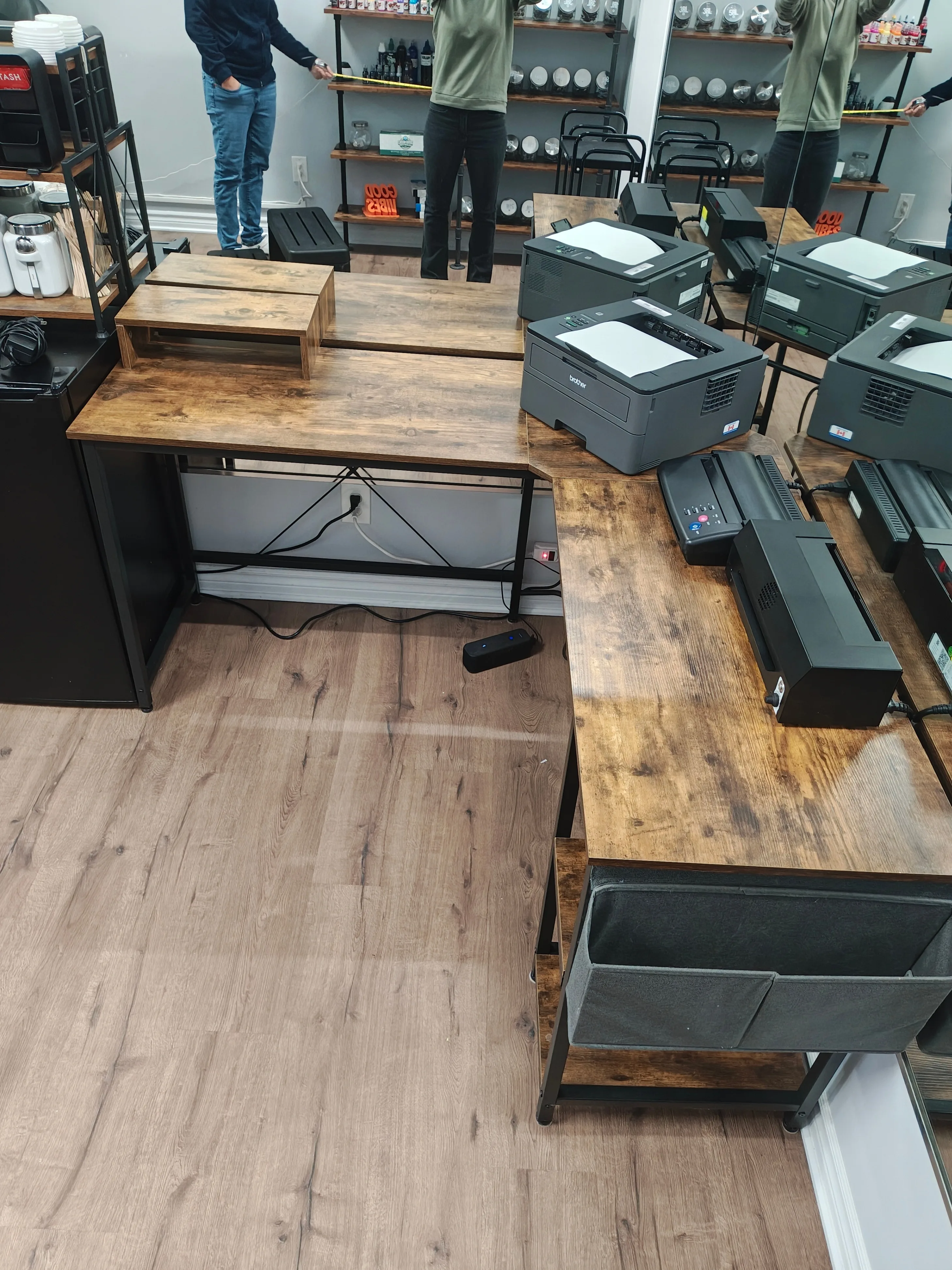 L-Shaped Corner Computer Desk - Spacious Workstation