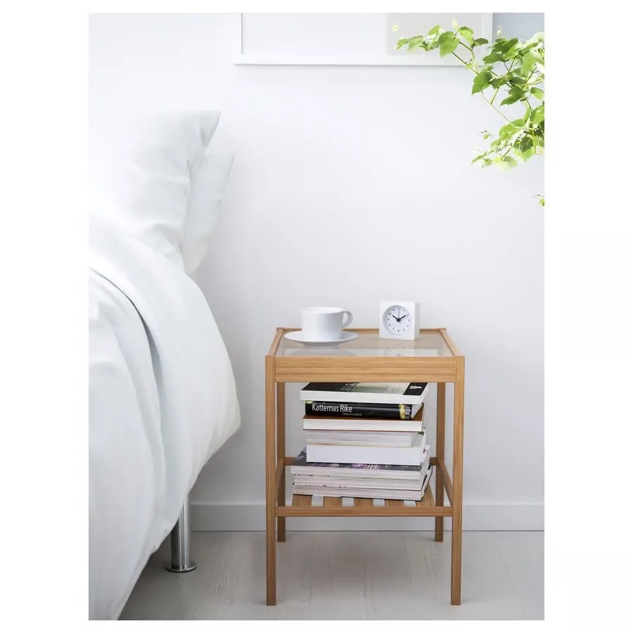 Moving sale! IKEA Nightstand, bamboo image indicator(3)