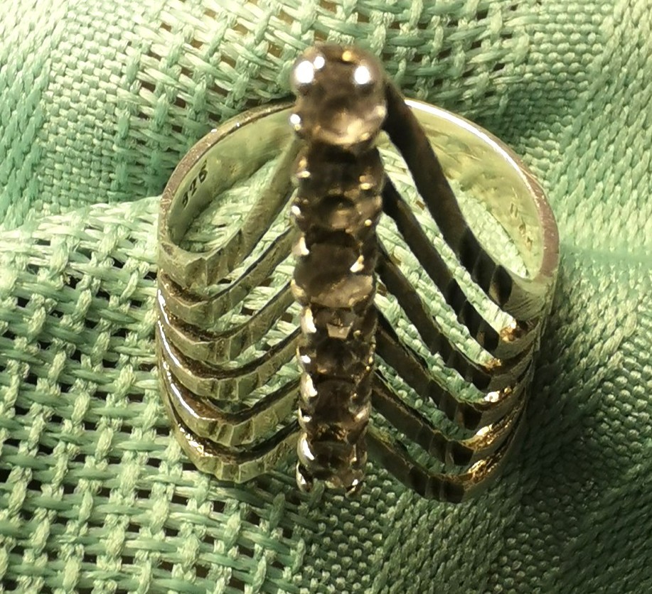 Sterling Silver 925 Multi Band Index Finger Clear Accents 6.5 - photo 2