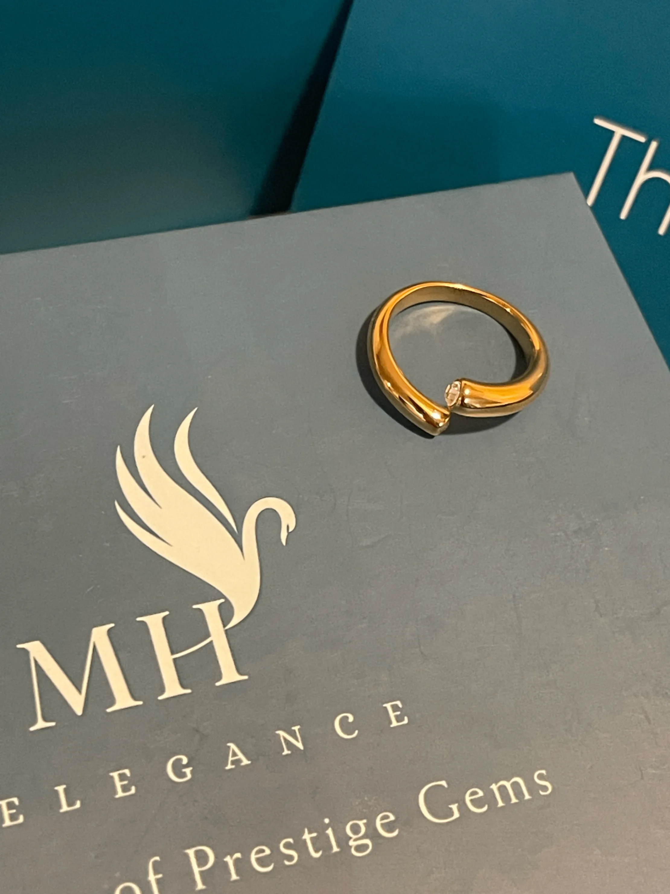 14k Gold Plated Dainty Ring| Adjustable Ring image indicator(6)