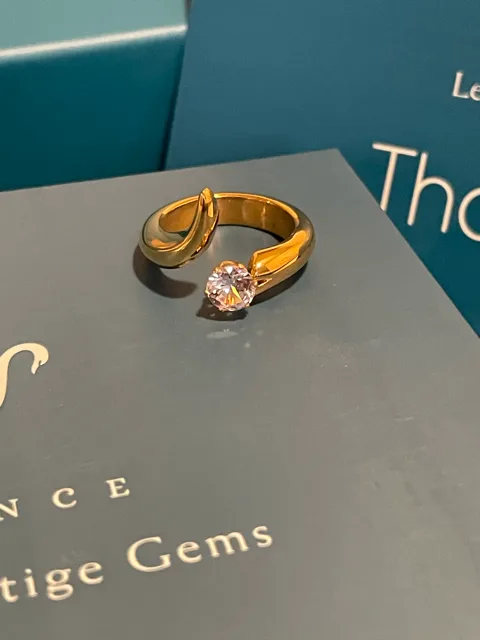 14k Gold Plated Curve Ring | Size 6 (US)