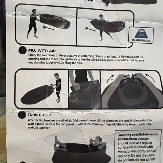 Inflatable Lounge Chair, Hammock, Floatation - photo 3