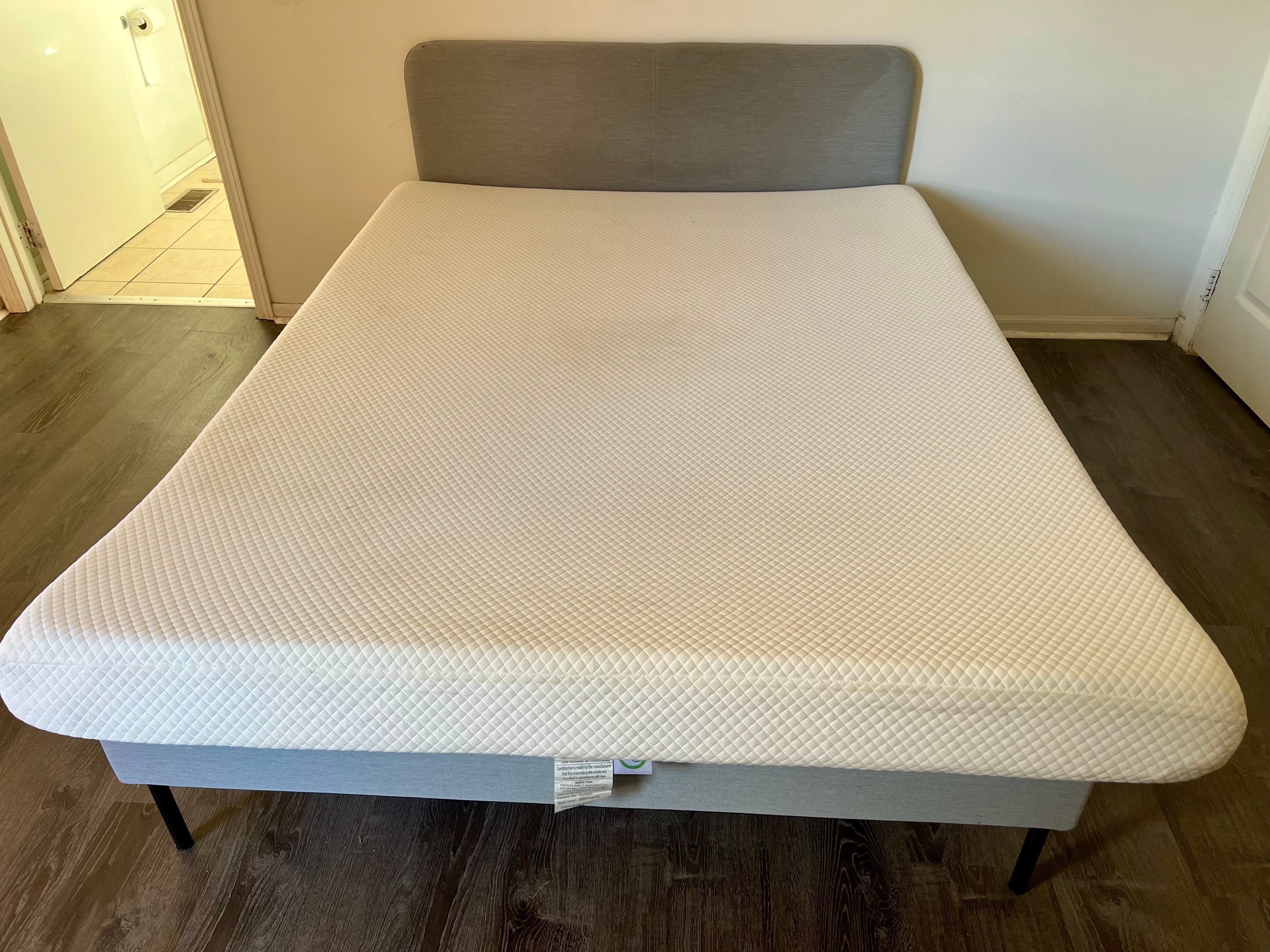 Bed frame with mattress