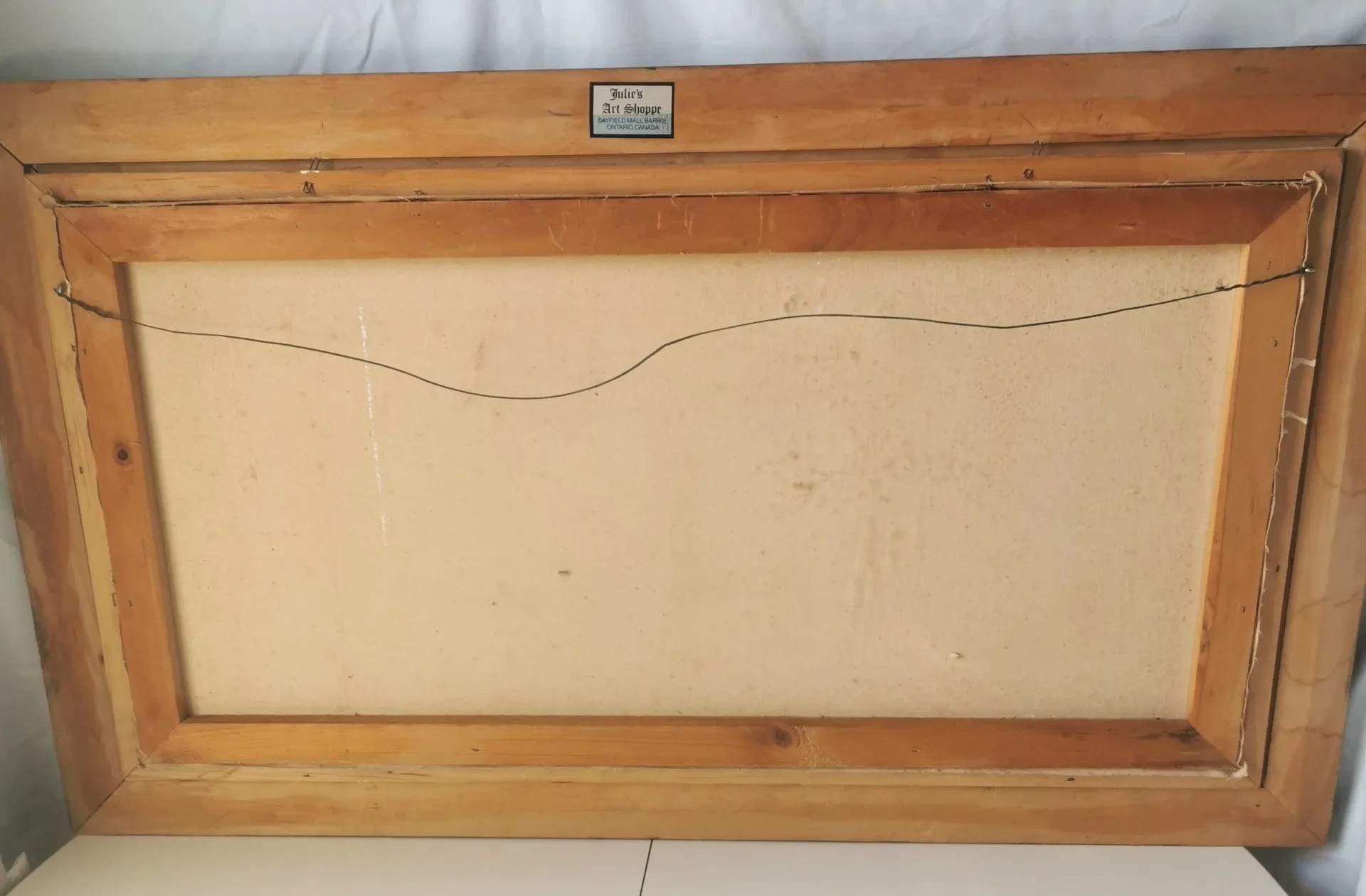 XXL 70s Impasto Oil Painting Mountain Landscape 47.5" Wood Frame image indicator(6)