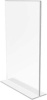 11 x 17" Clear Acrylic Sign Holder for Tabletops