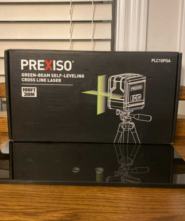 Prexiso Green-Beam Self-Leveling Cross Line Laser 100 Feet