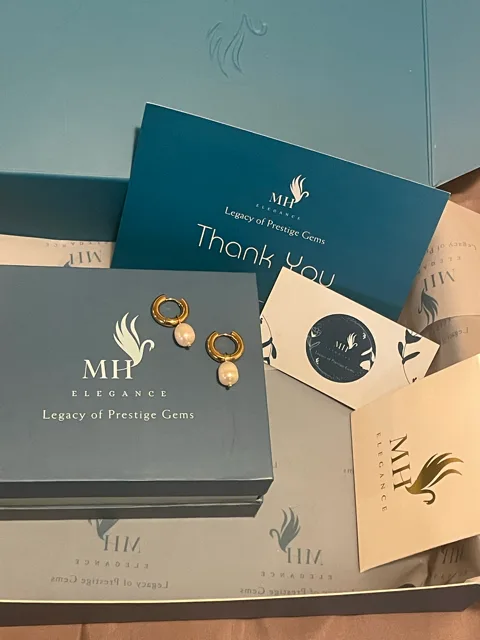 14k Gold Plated Gold & Pearl Halo Hoops image indicator(3)