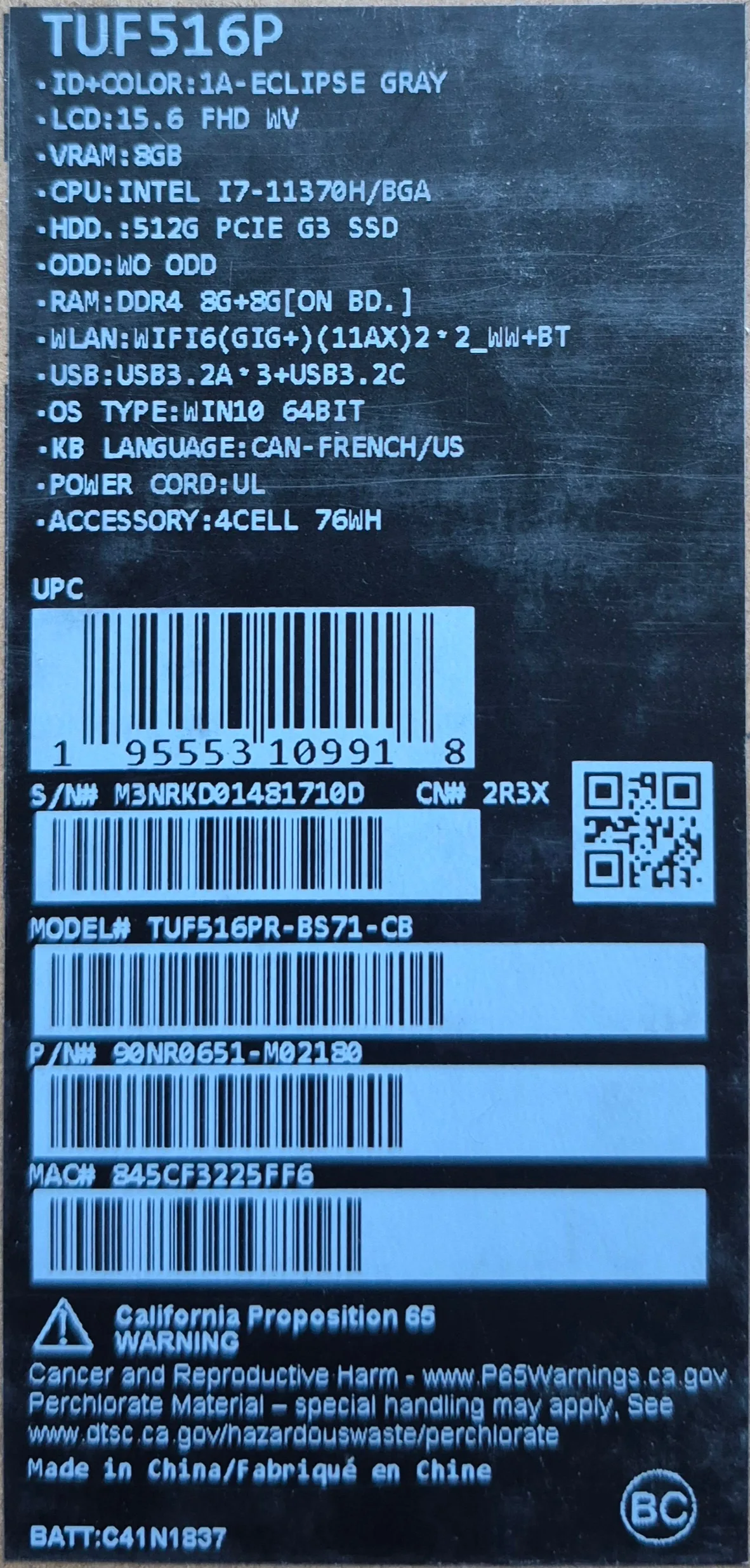 TUF F15 Intel i7 w/ RTX 3070 image indicator(9)