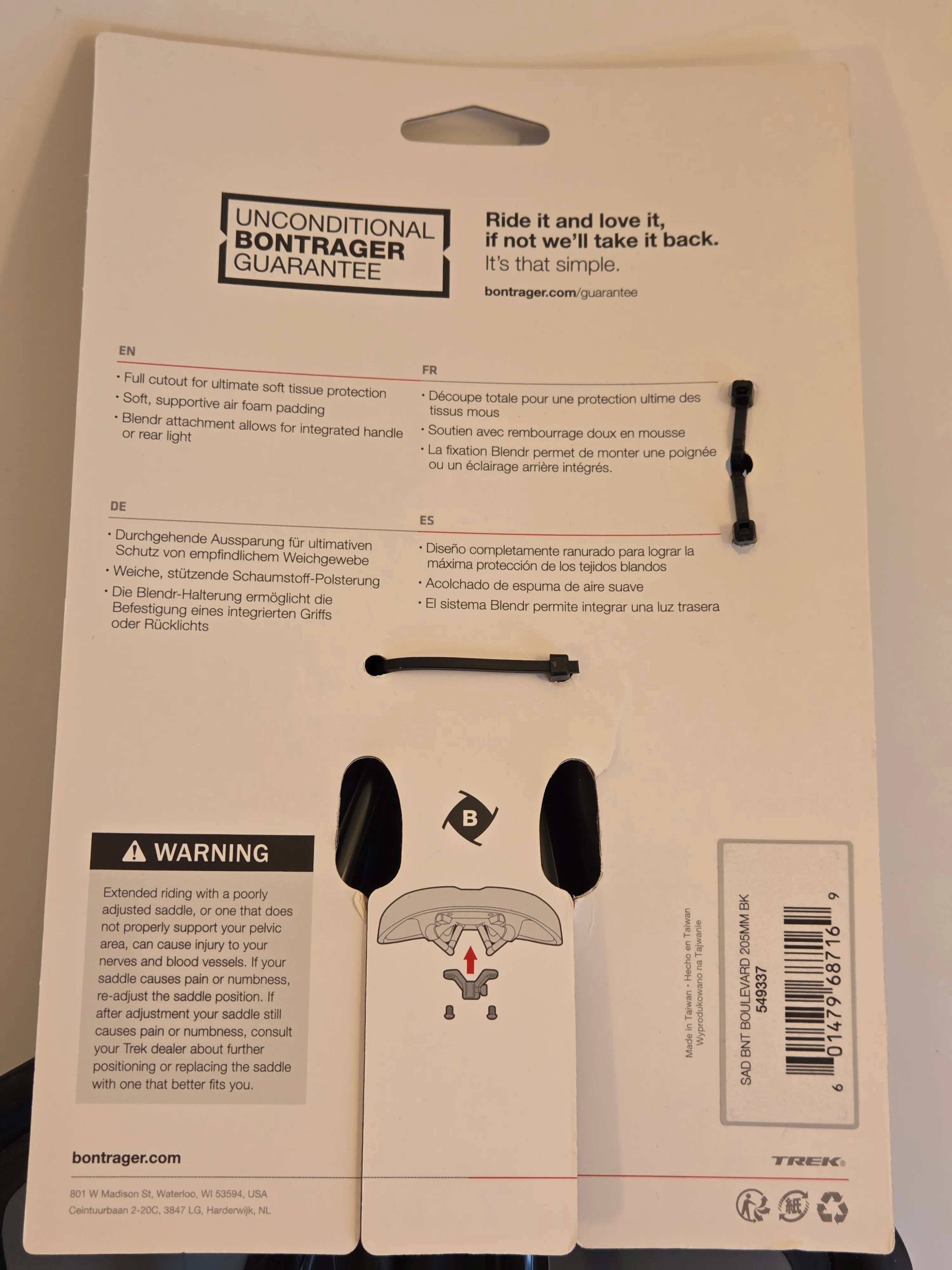 Bontrager Boulevard Comfort Saddle 205mm – New image indicator(5)