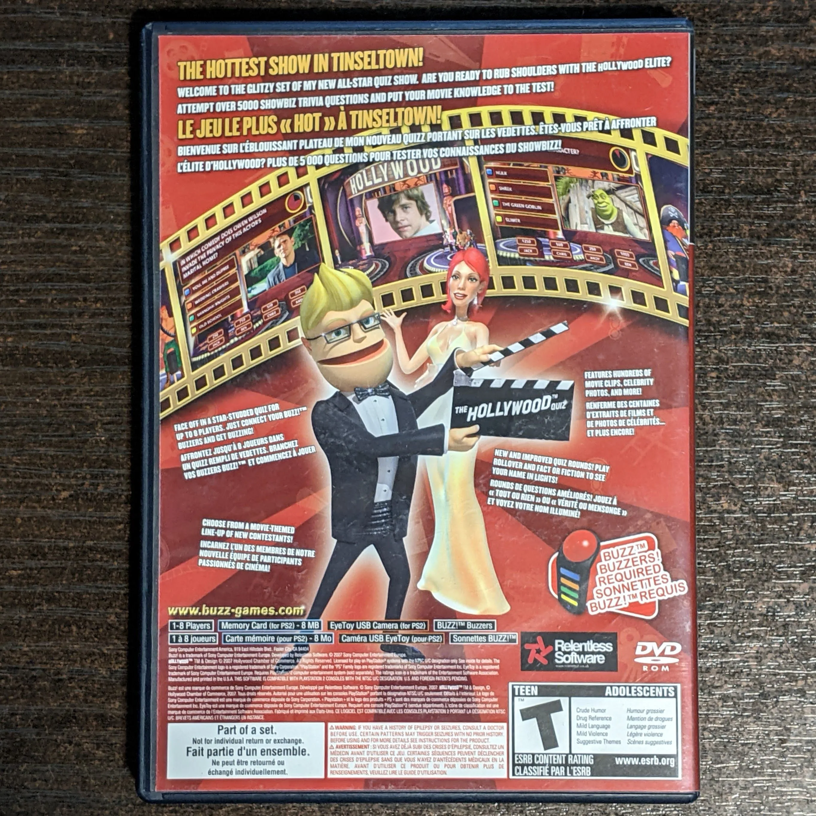 Buzz The Hollywood Quiz and Buzzer Controllers PS2 PlayStation 2 image indicator(3)