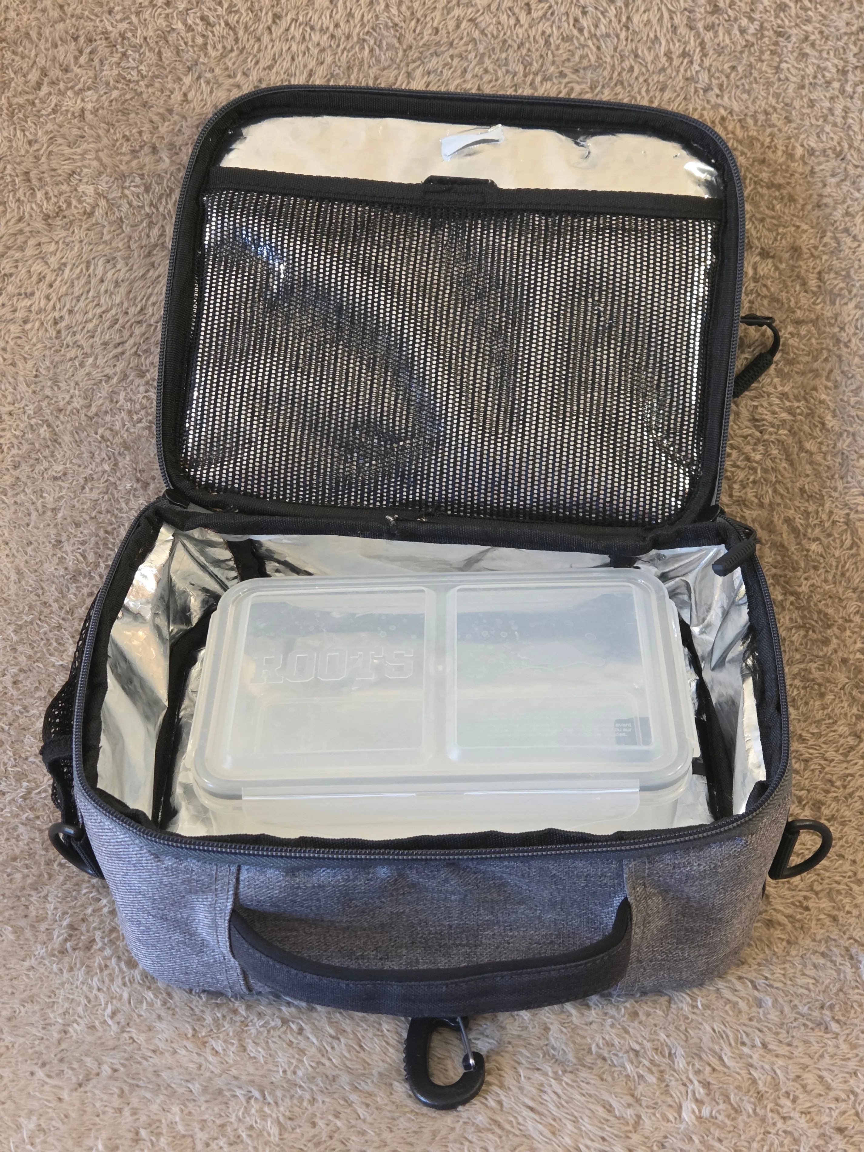 Roots insulated lunch bag + bento box, grey image indicator(6)