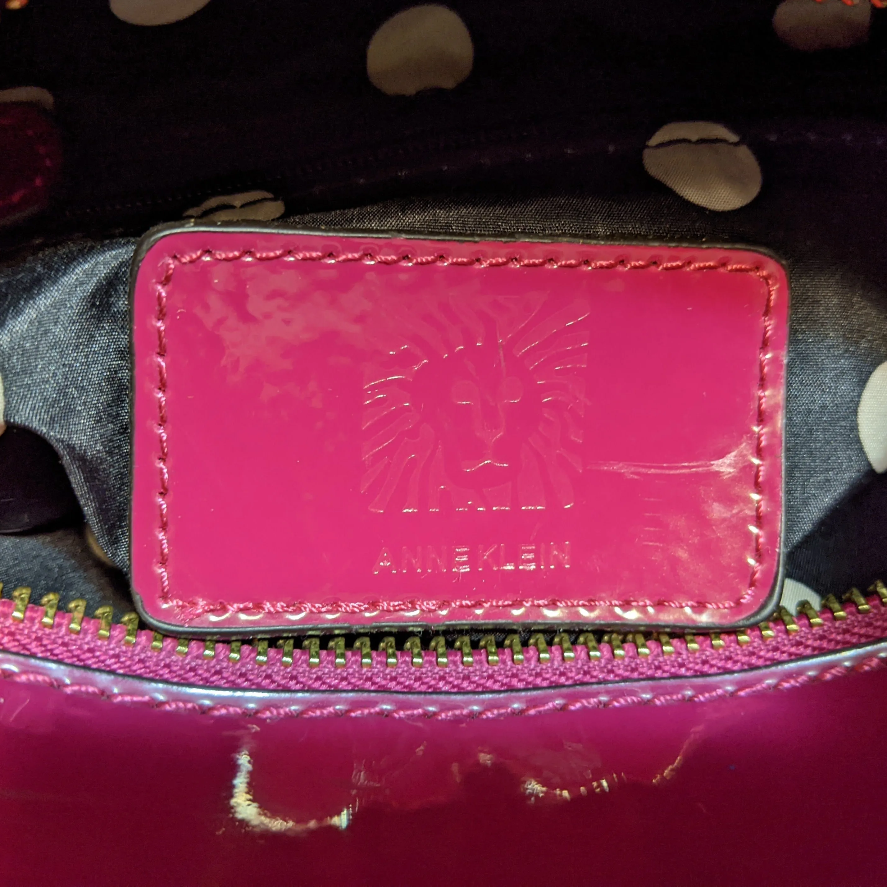 Anne Klein Plum Patent Leather Purse image indicator(10)