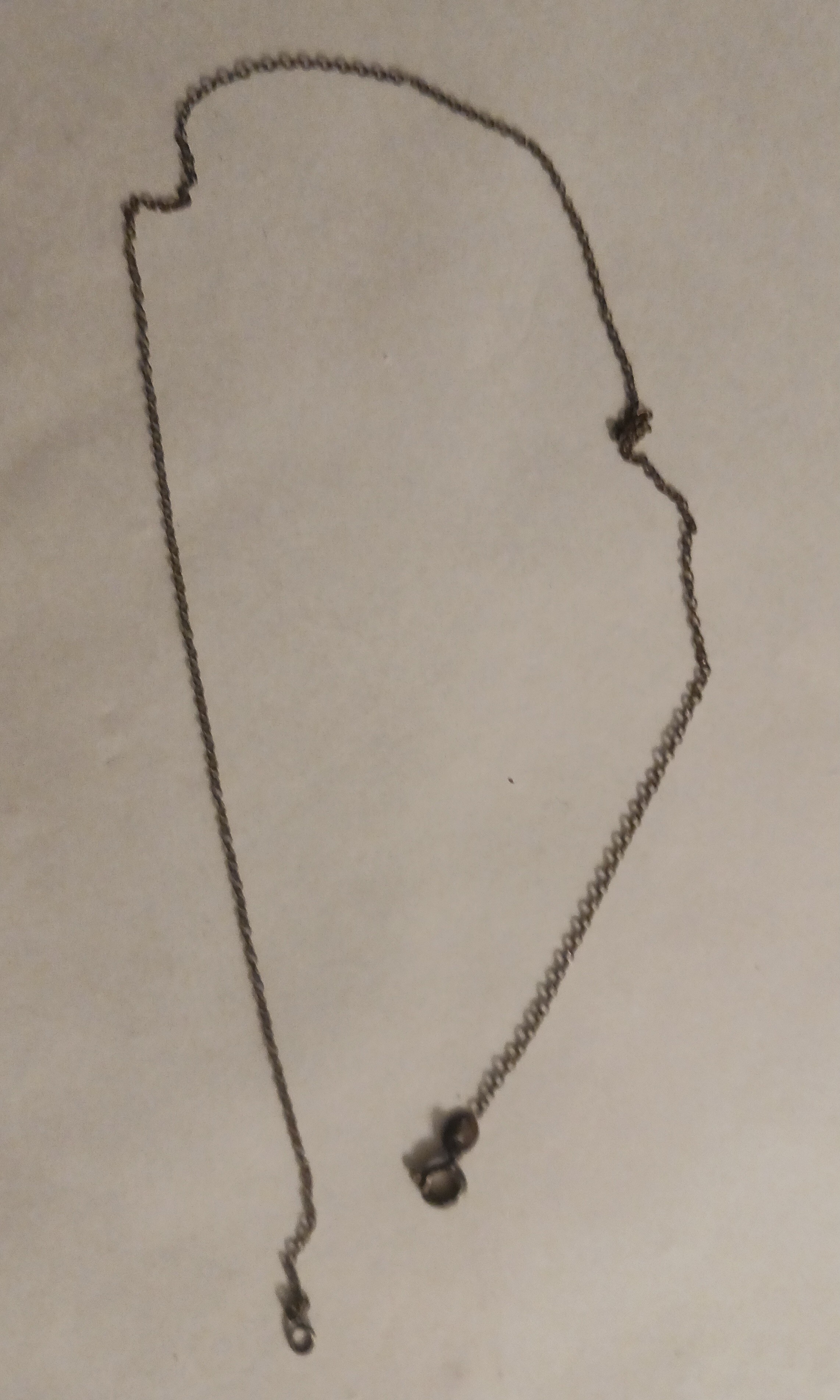Silver 925 Necklace 15" Chain 0.91 Grams
