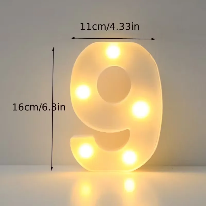 Luxurious LED Letter Lights with Glowing Numbers image indicator(7)