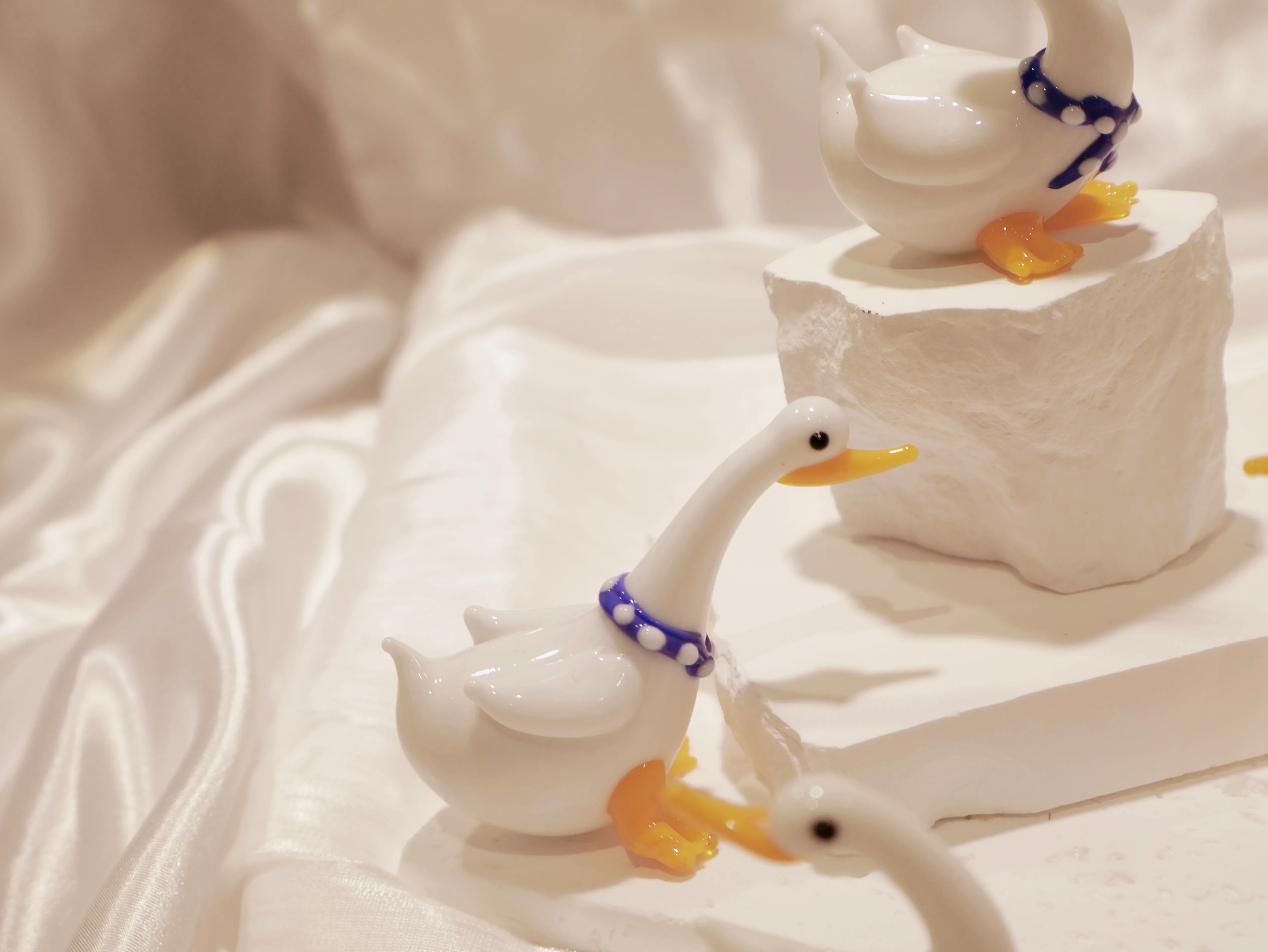 Handmade blown glass funny goose decoration image indicator(4)