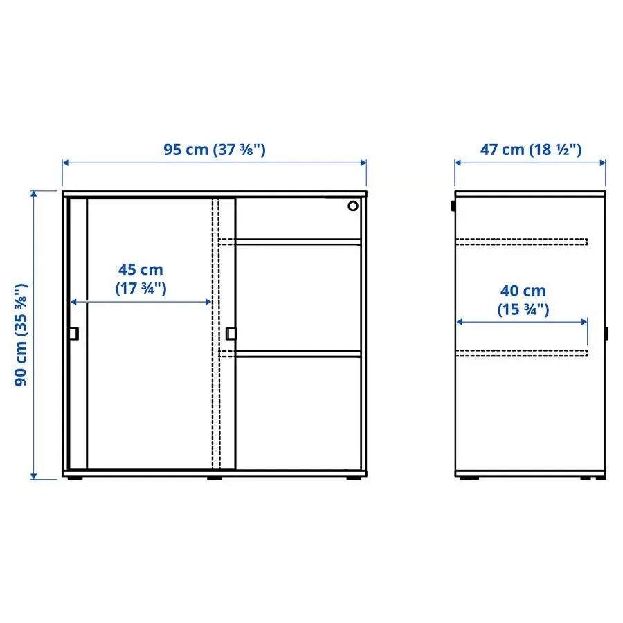 IKEA VIHALS Cabinet with Sliding Doors image indicator(2)