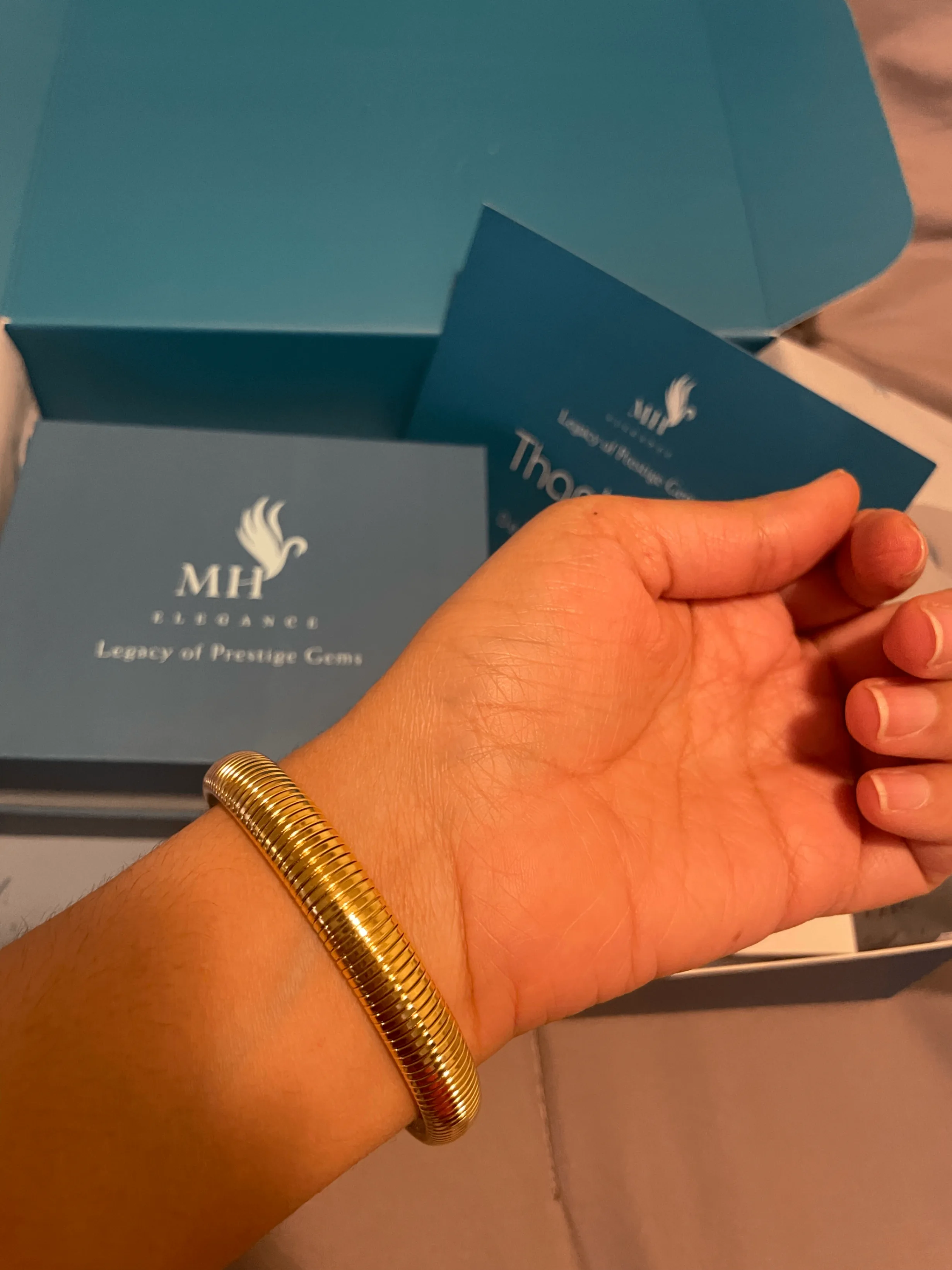 Cobra Bracelet Coil Design | 18k Gold Plated image indicator(2)