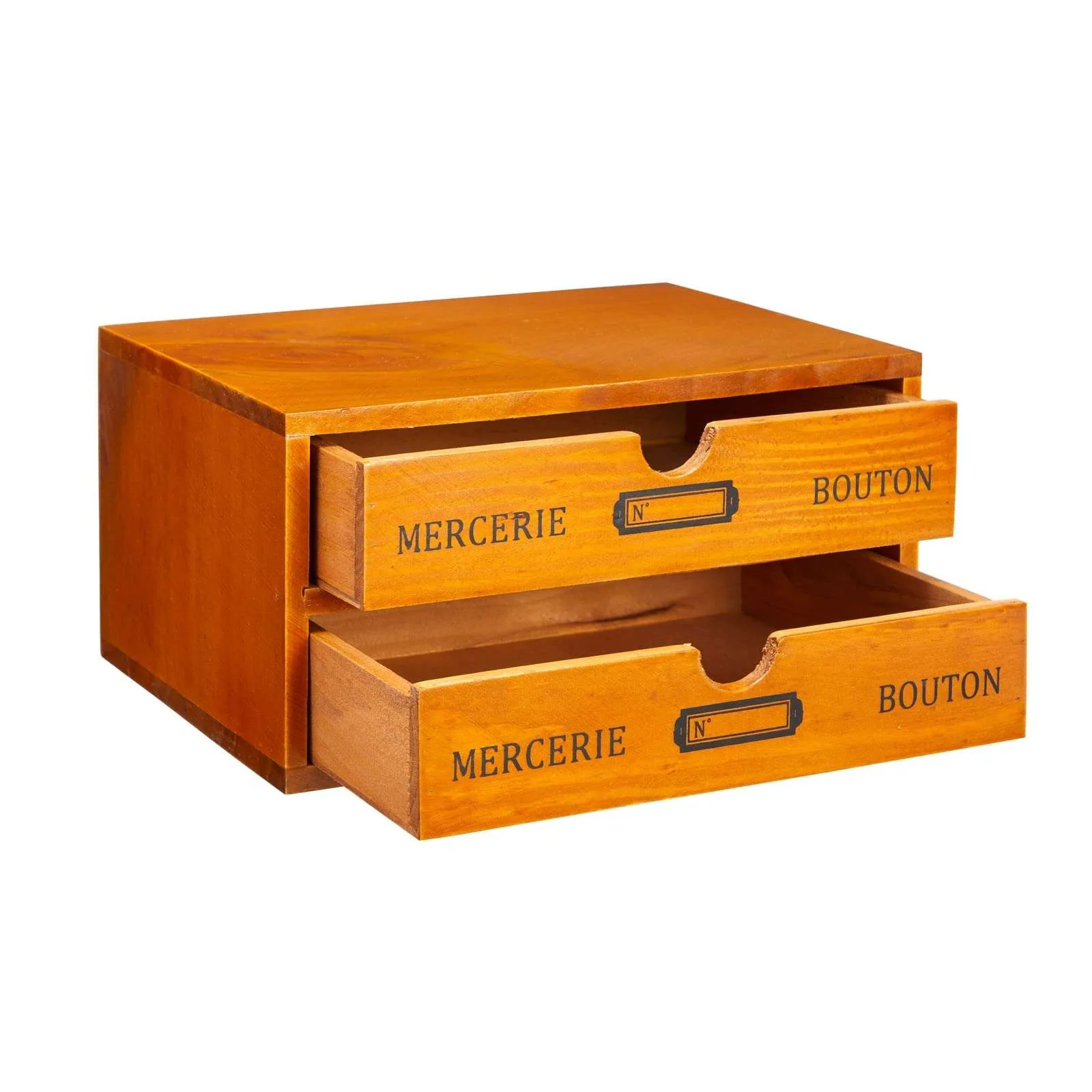 2-Tier Wooden Desktop Organizer with 2 Drawers image indicator(8)