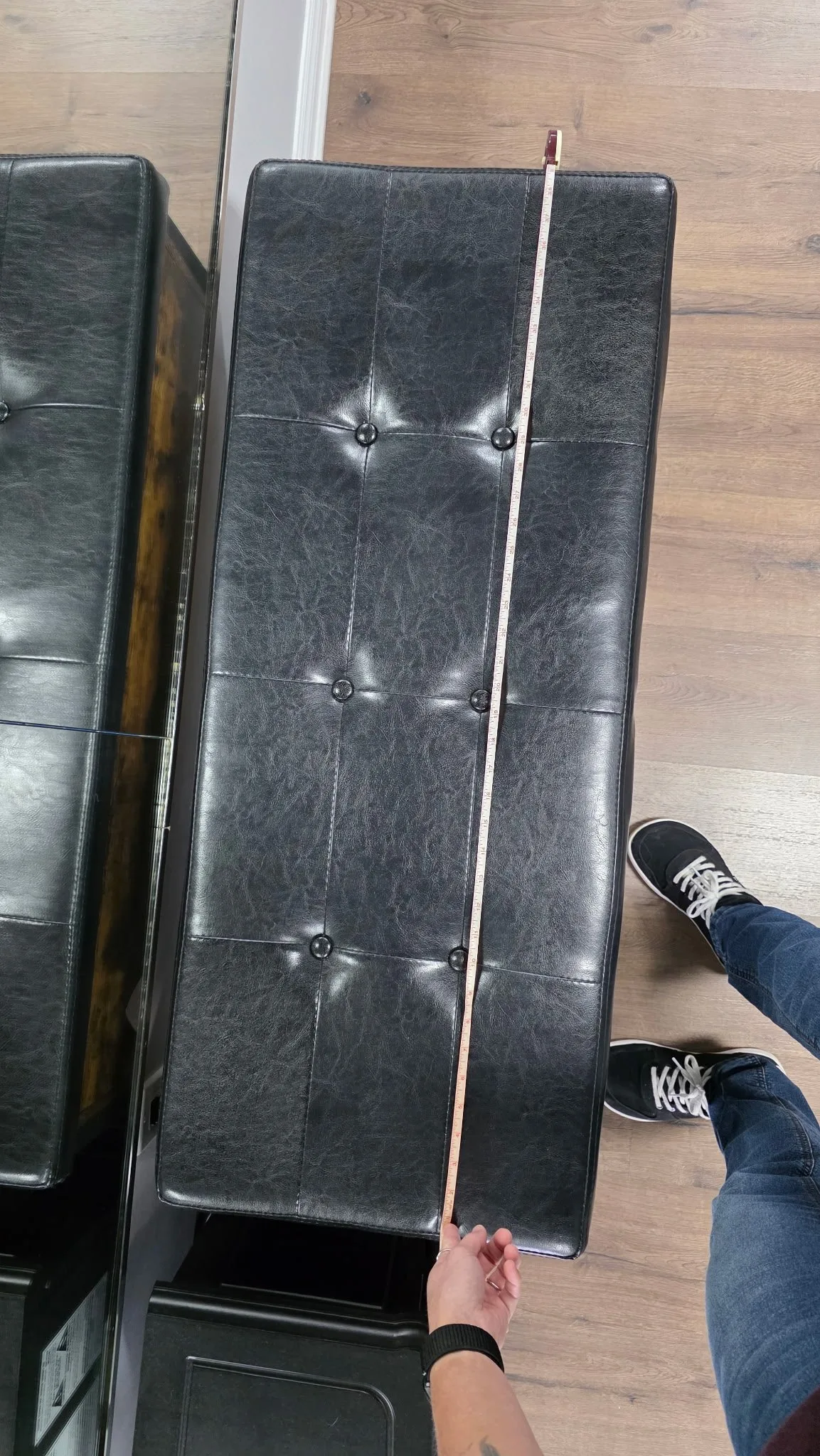 Industrial Storage Bench with Padded Seat Rustic Brown/Black image indicator(5)