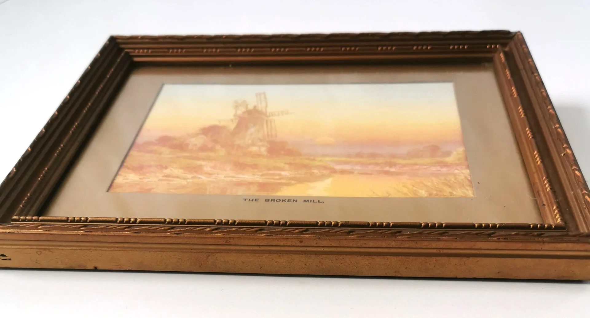 VINTAGE Normill Print "The Broken Mill" #4134 Made in England Mi image indicator(6)